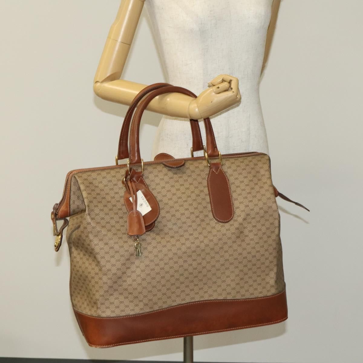 Gucci GUCCI Micro GG Supreme Boston Bag Pvc Beige Gold 012 024 Size ONE SIZE - 22 Thumbnail