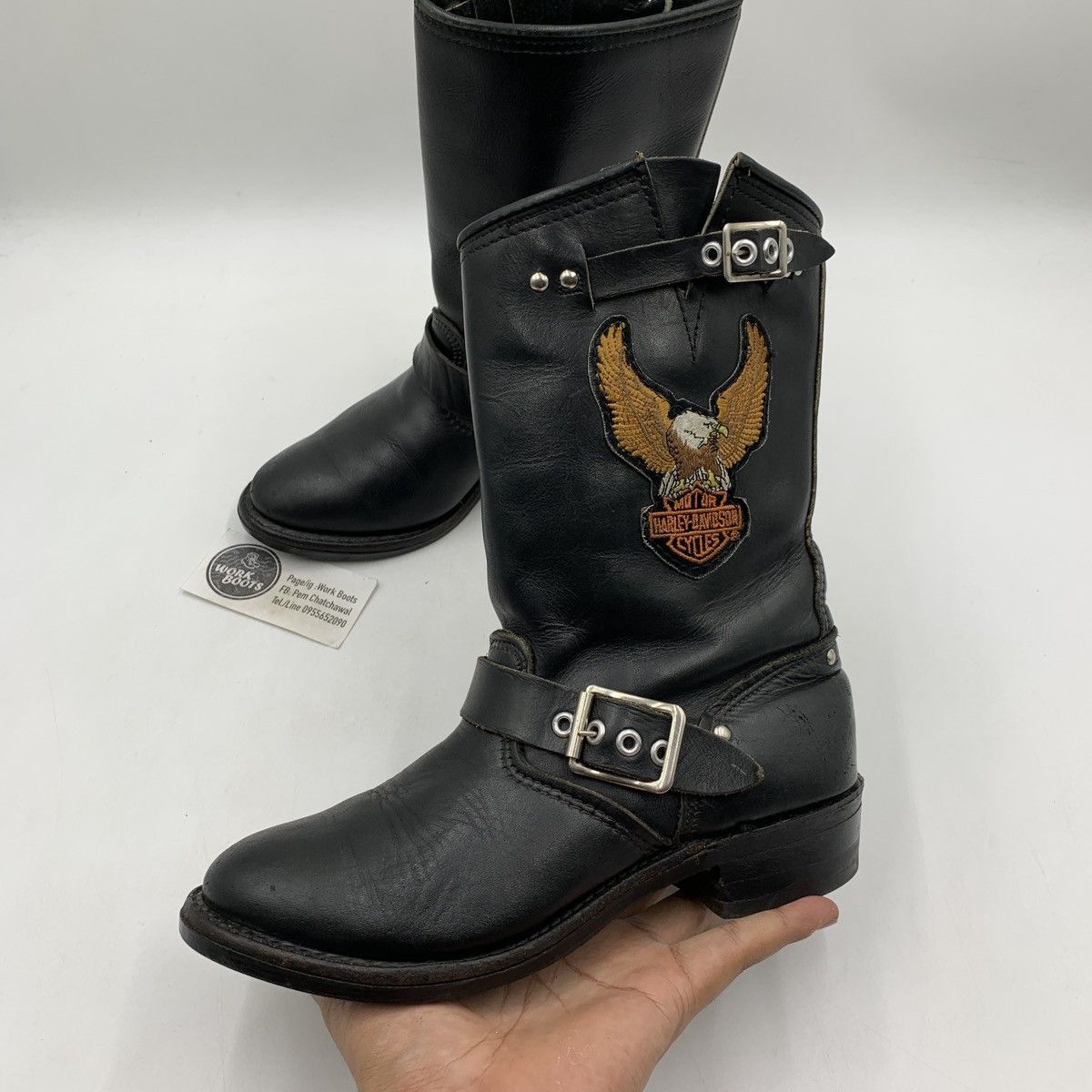 Harley Davidson Vtg 80's harley davidson engineer boots for kids Size US 5 / EU 37 - 1 Thumbnail