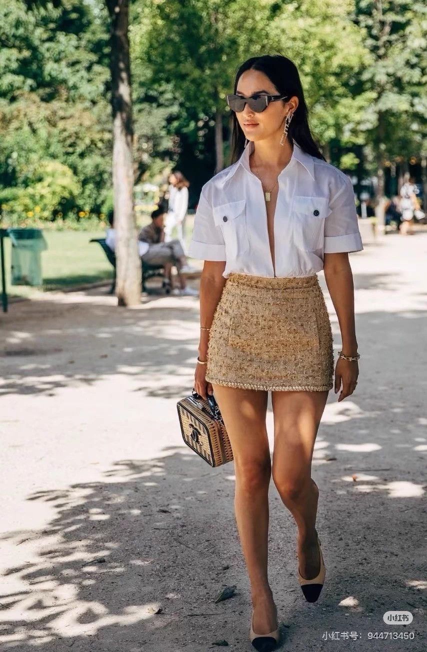 Chanel Chanel Beach Collection Gold Woven Skirt 99 New FR34 Size 25" / US 0 / IT 36 - 8 Thumbnail