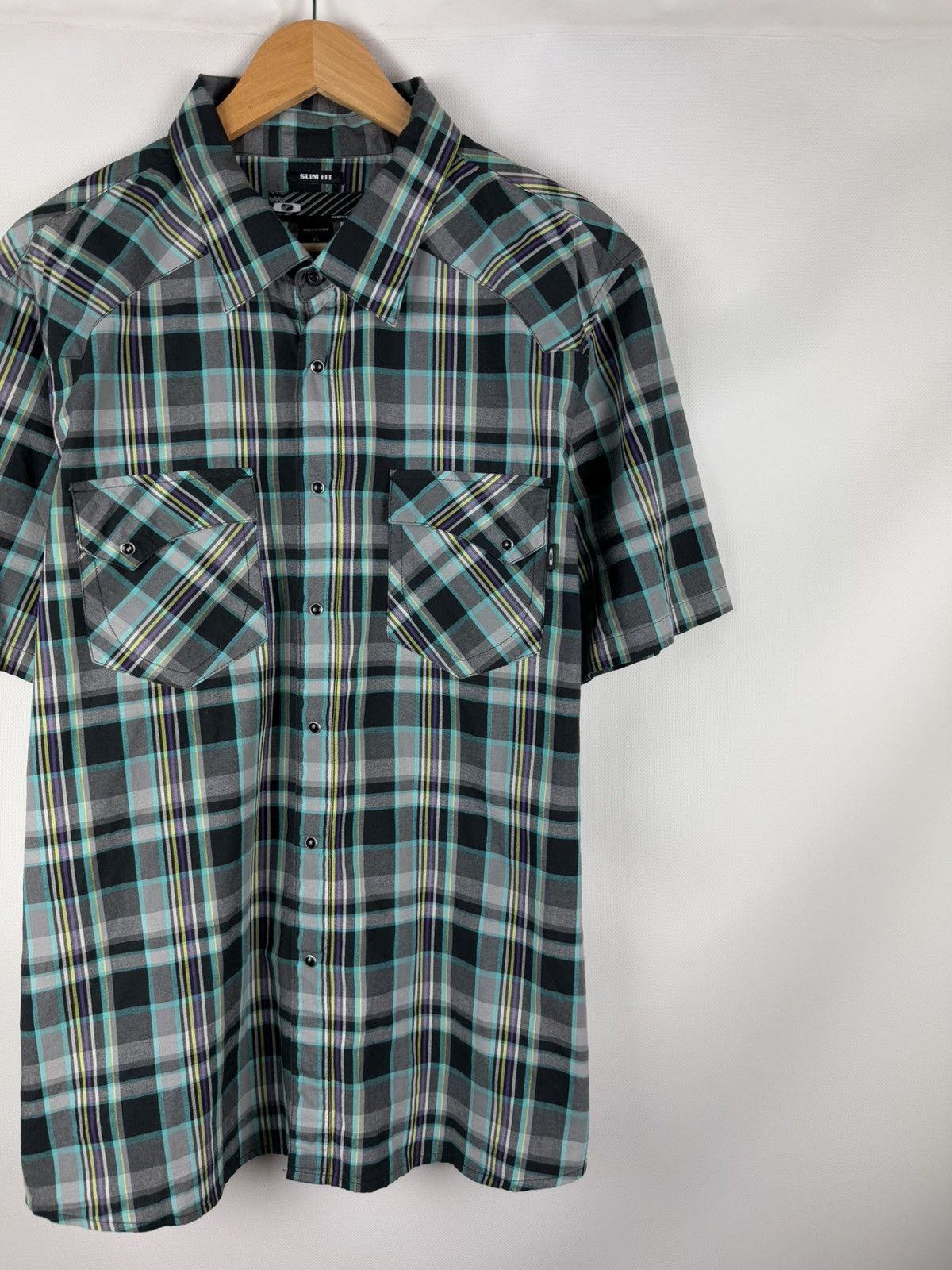 Oakley Oakley Short Sleeve Checked Western Outdoor Button Up Shirt Size US XL / EU 56 / 4 - 3 Thumbnail