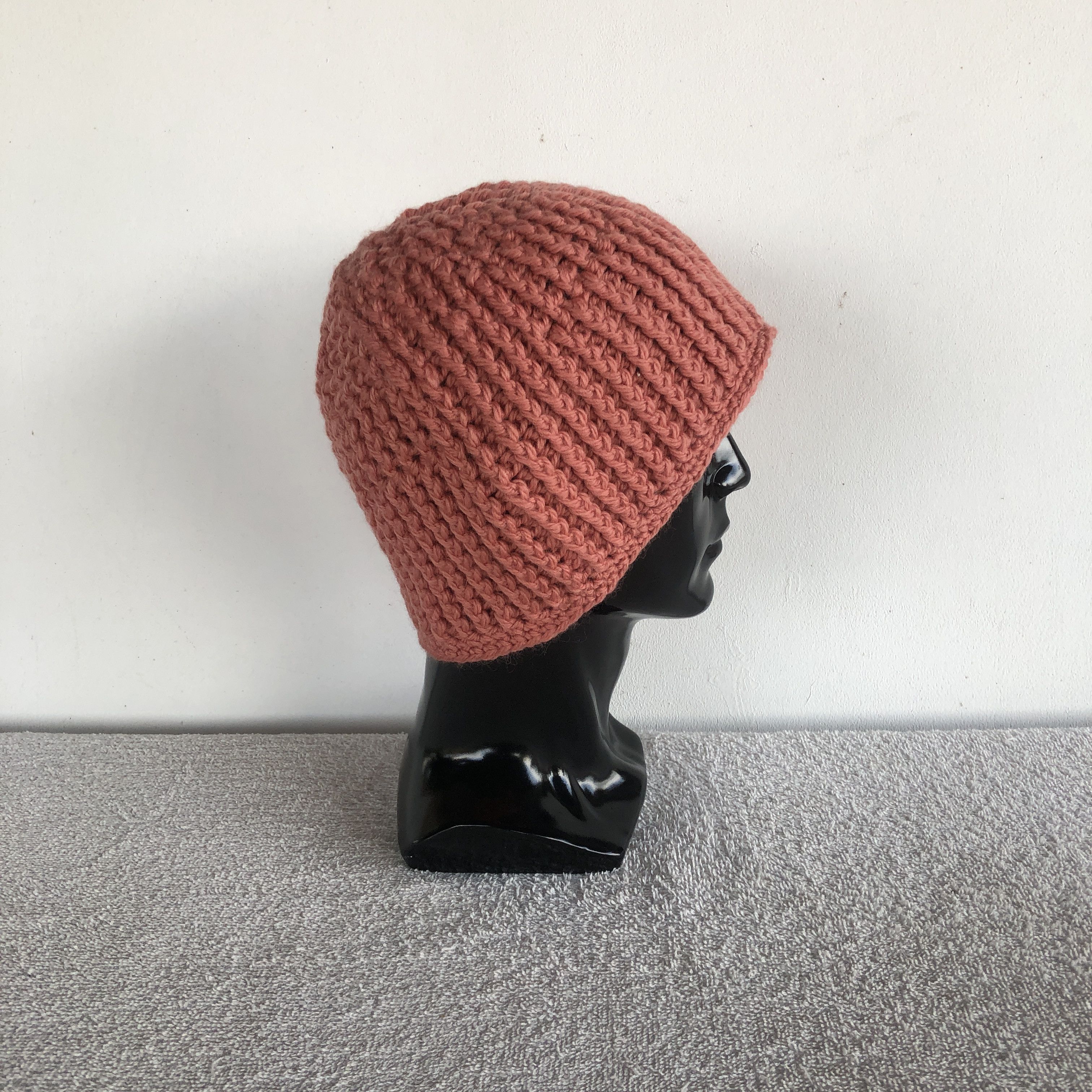 Japanese Brand Vintage 90s Cable Knit Beanie Slouchy Crochet Snow Caps Hats Size ONE SIZE - 3 Thumbnail