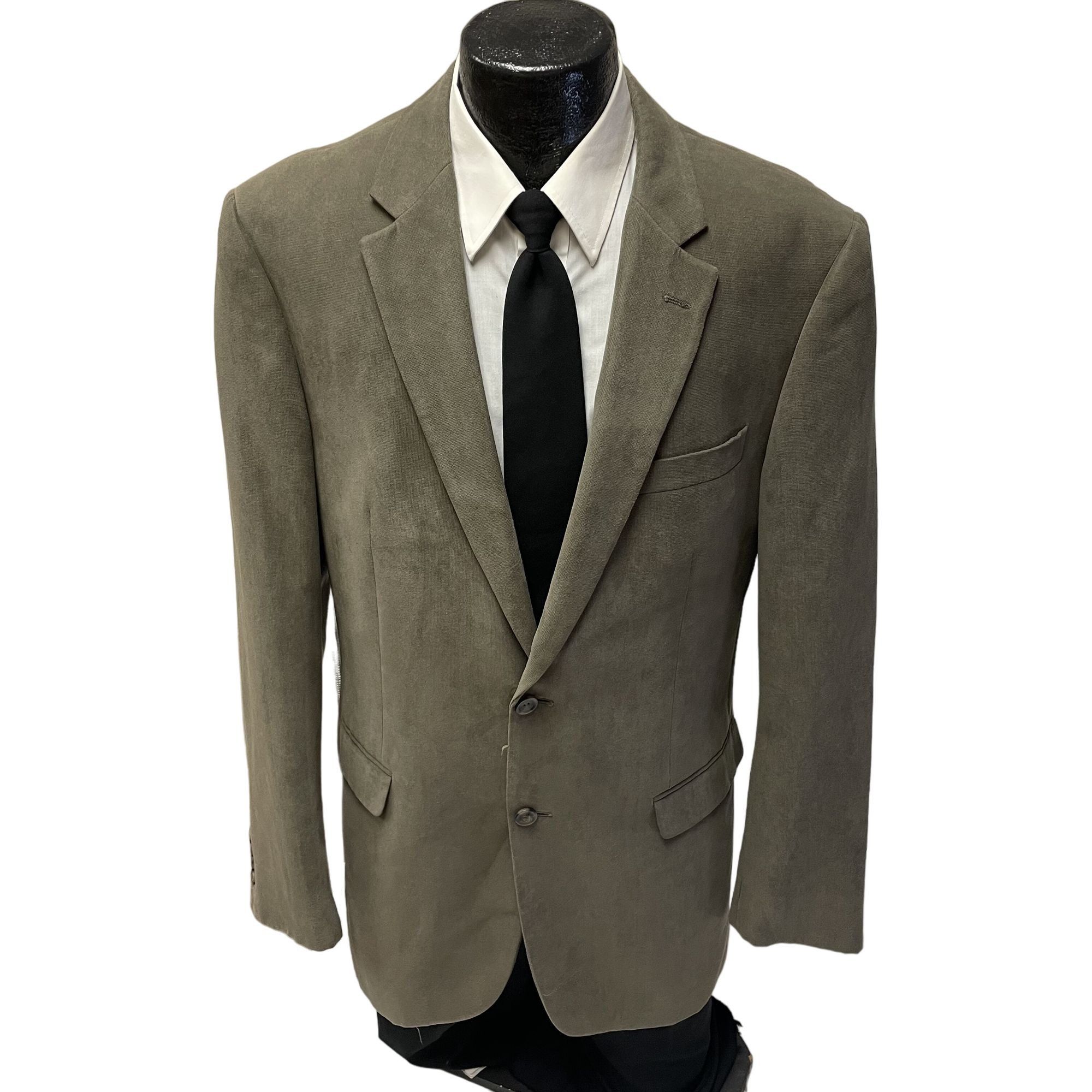 Andrew Fezza Vtg Andrew Fezza Sport Coat SOFT MICROFIBER Jacket Size 44R - 1 Thumbnail