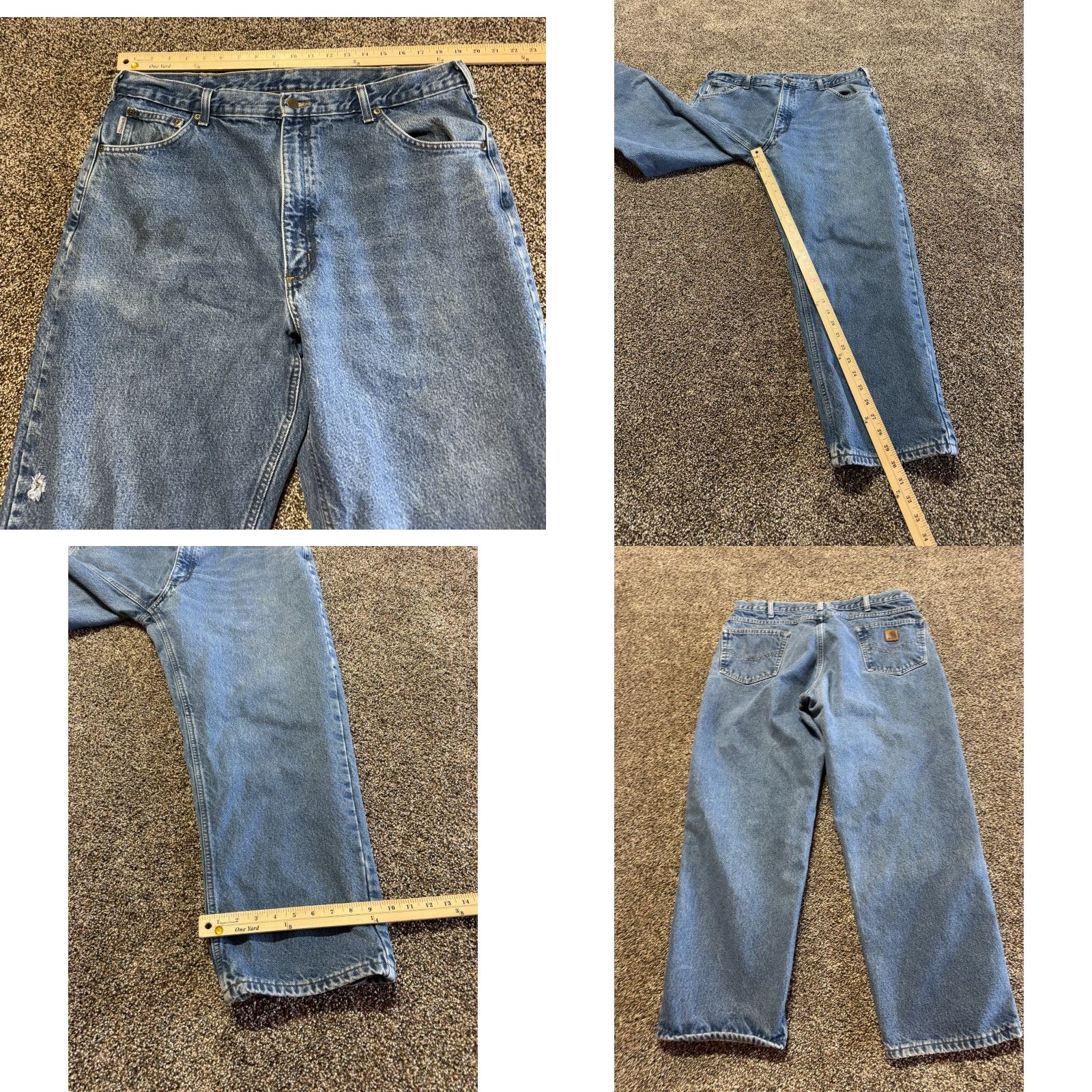 Carhartt Carhartt Jeans Men 40x30 Blue Denim Lined Straight 40 30 Inseam Regular DST B172 DST Relaxed Size US 40 / EU 56 - 8 Thumbnail