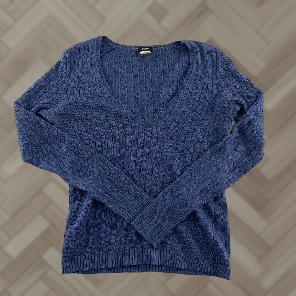 J.Crew J.CREW Lightweight Pullover V-Neck Linen Top Women's XS Blue Blouse Size XS / US 0-2 / IT 36-38 - 1 Thumbnail