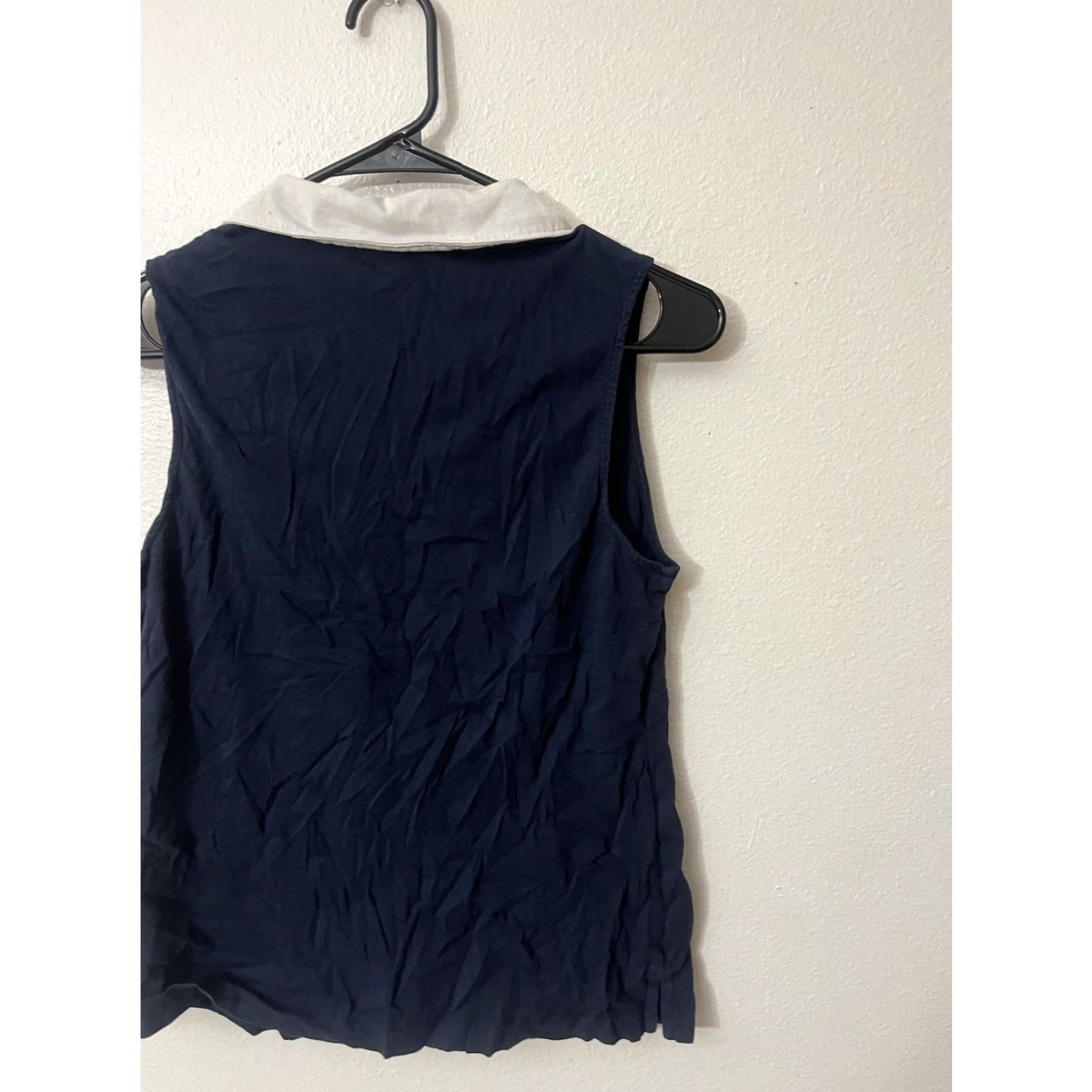 Nautica VINTAGE Nautica Polo Shirt Womens Medium Sleeveless Casual Outdoor Lightweight Cotton Navy Golf Size M / US 6-8 / IT 42-44 - 3 Thumbnail