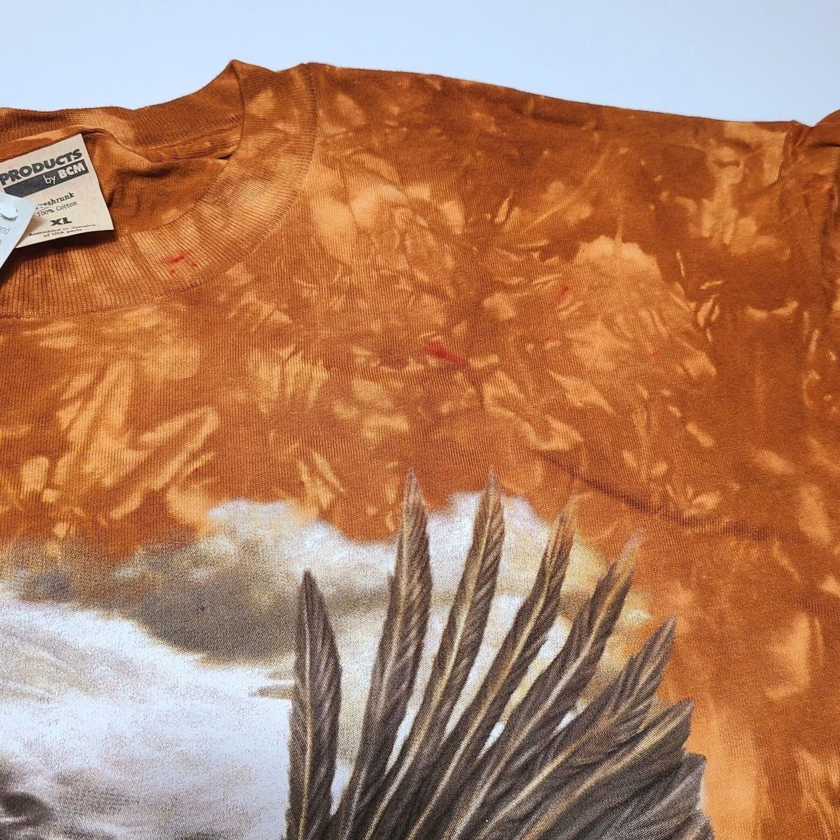 Vintage VINTAGE Back to Earth Eagle Collage T-Shirt XL Orange 90's Size US XL / EU 56 / 4 - 5 Thumbnail