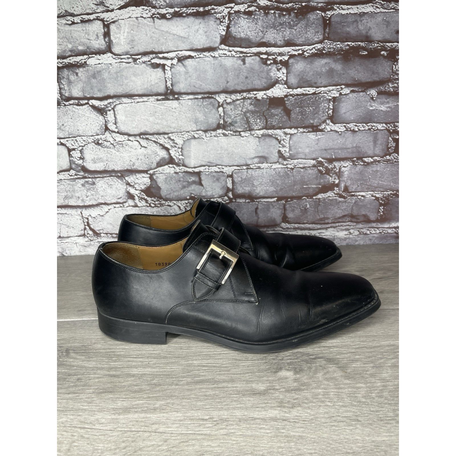 Magnanni Magnanni Black Leather Buckle Monk Strap Loafers Dress Shoes Size US 9.5 / EU 42-43 - 20 Thumbnail