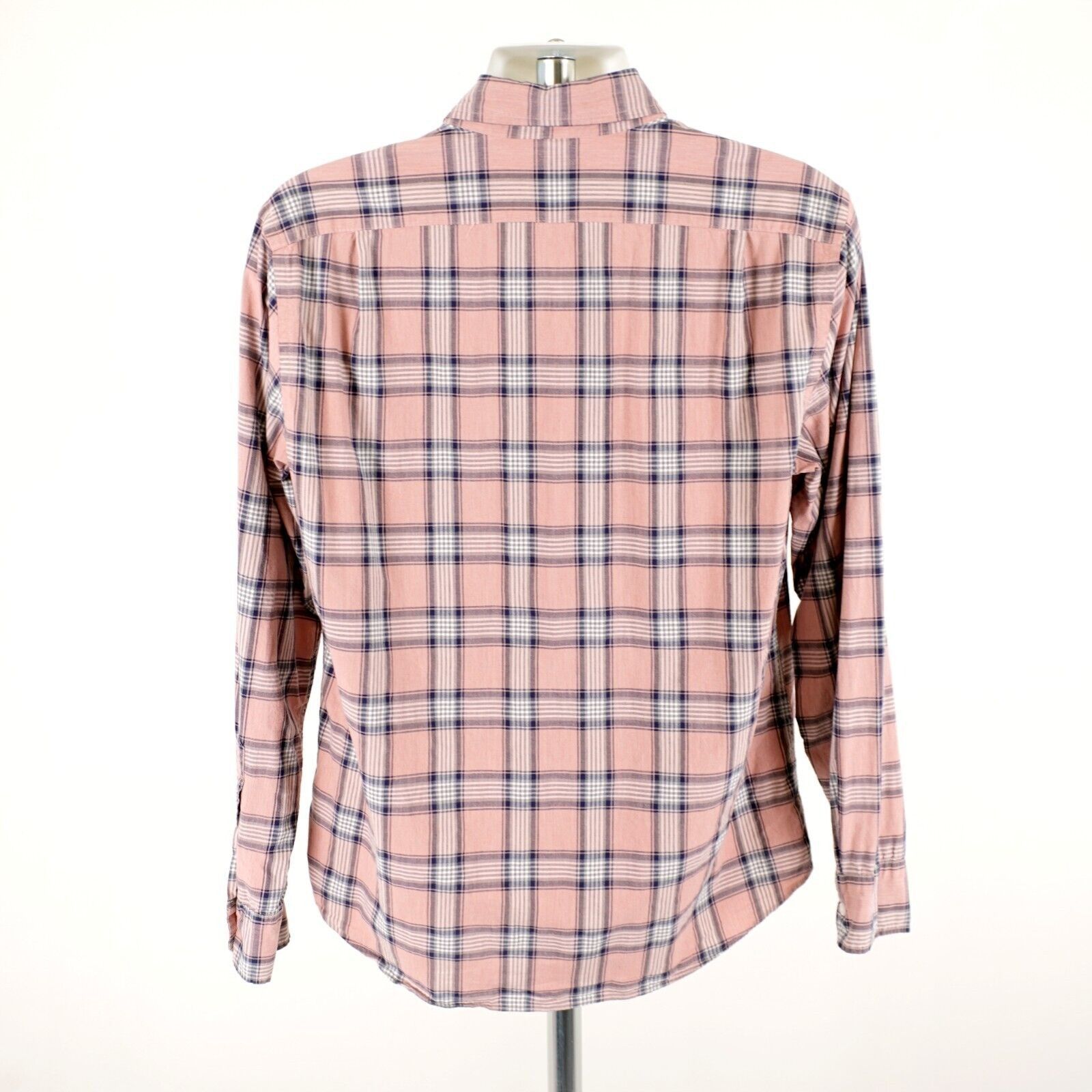 J.Crew J Crew Flex Washed Slim Large Pink Blue Plaid Button Down Lo Size US L / EU 52-54 / 3 - 5 Thumbnail