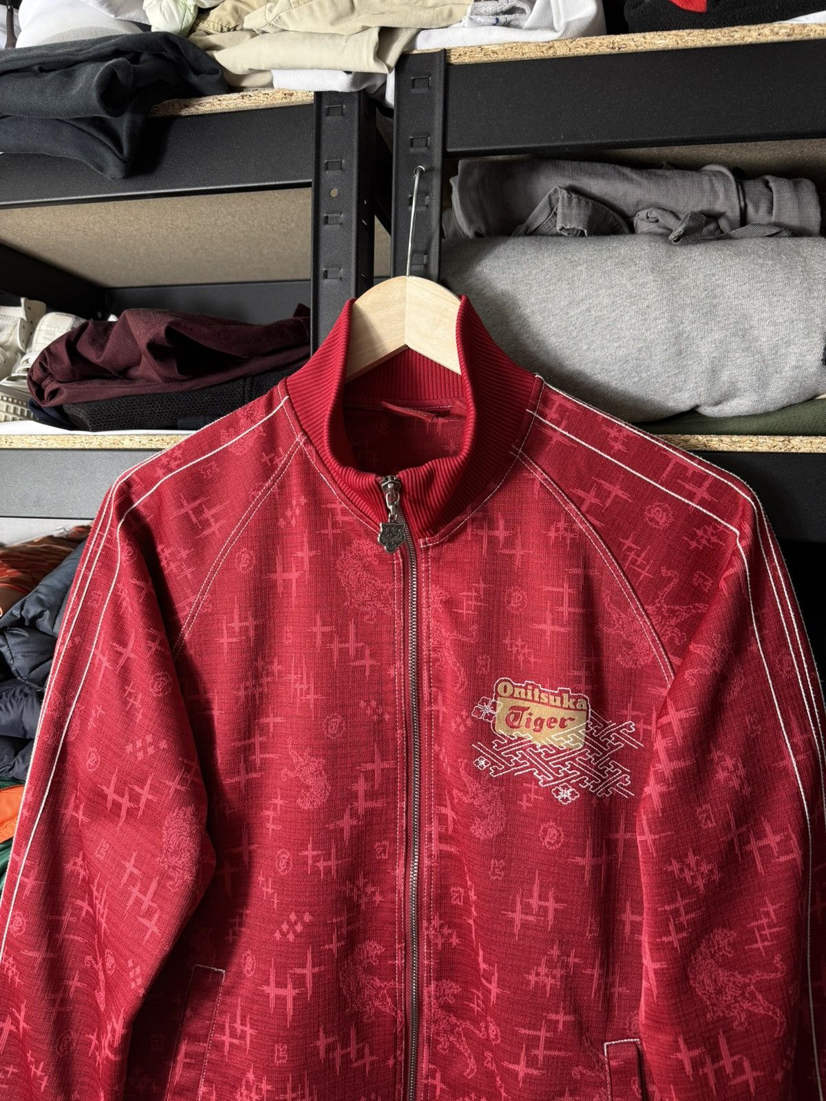 Onitsuka Tiger Onitsuka Tiger Track Jacket Red Full Zip Y2K Japan Style S Size US S / EU 44-46 / 1 - 2 Thumbnail