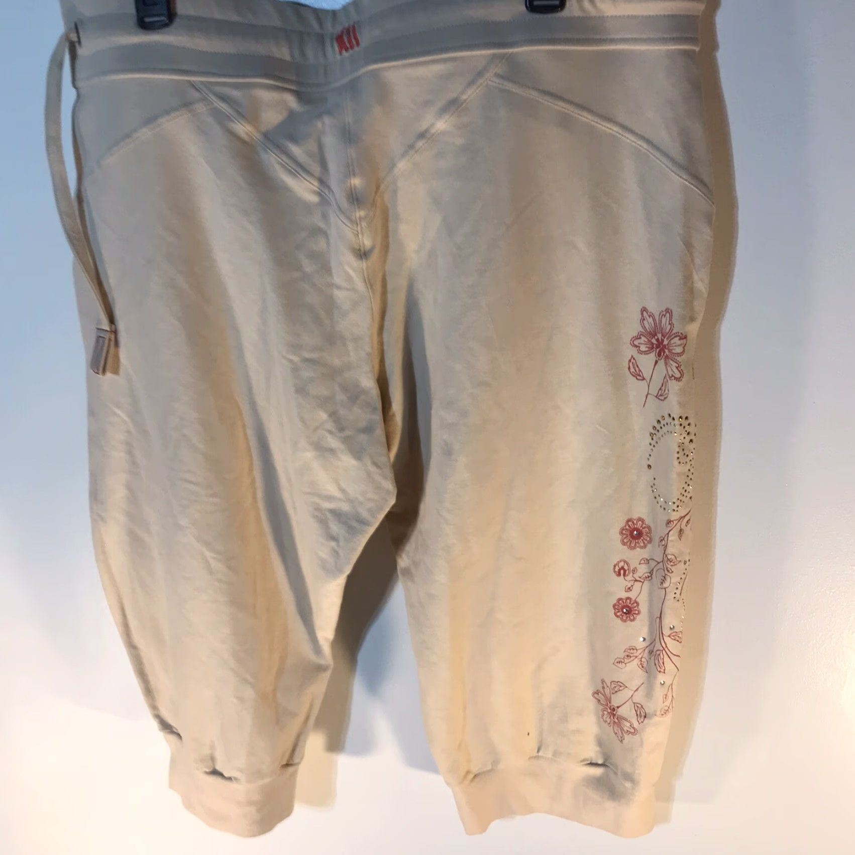 Vintage VINTAGE Mecca Femme Women's 2X Floral Cropped Top & Pants Set Cotton Spandex Casual Activewear Size XXL / US 16-18 / IT 52-54 - 6 Thumbnail