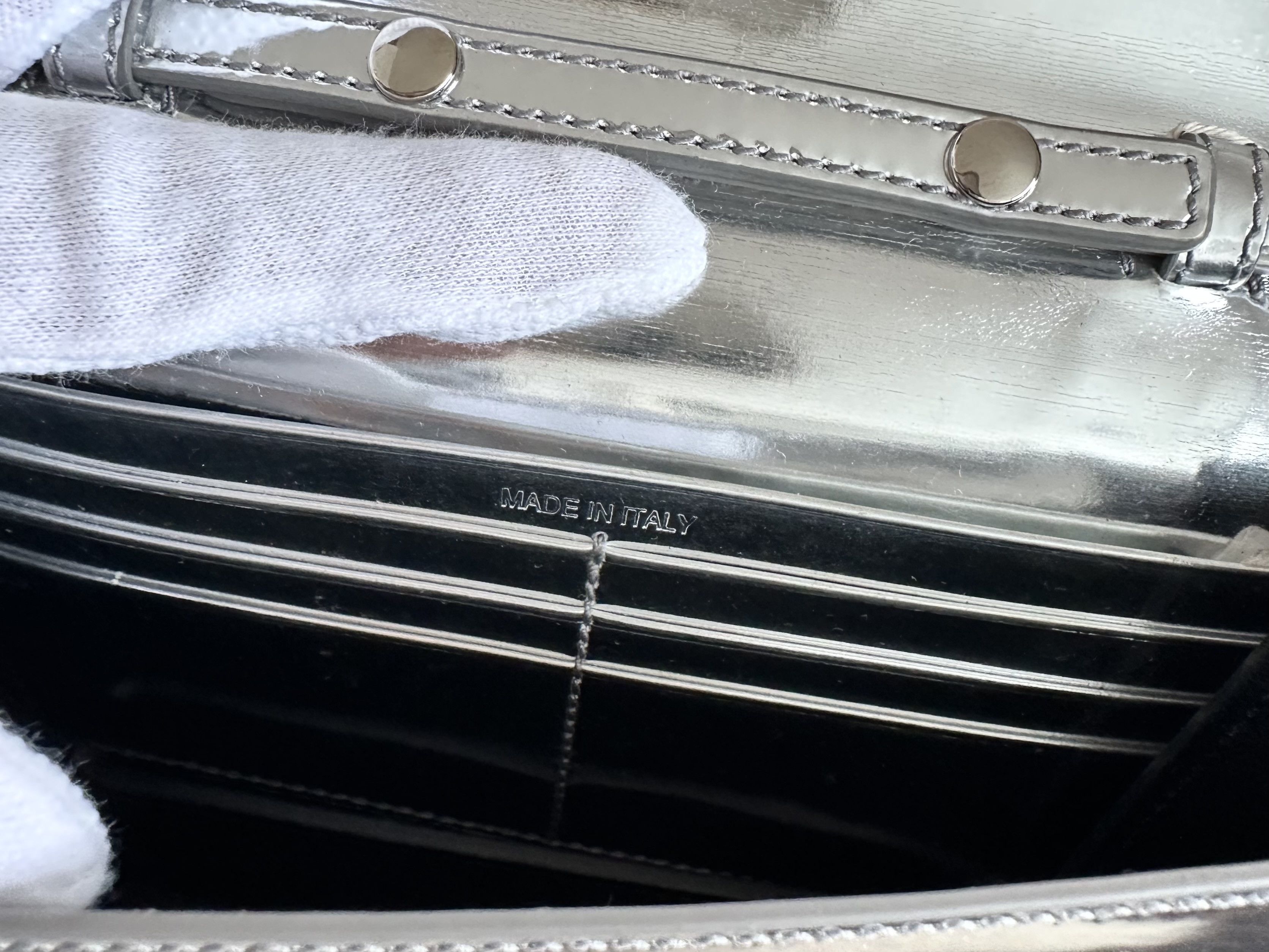 Calvin Klein 205W39NYC × Raf Simons SILVER LOGO EMBOSSED MINI CROSSBODY BAG Size ONE SIZE - 12 Thumbnail