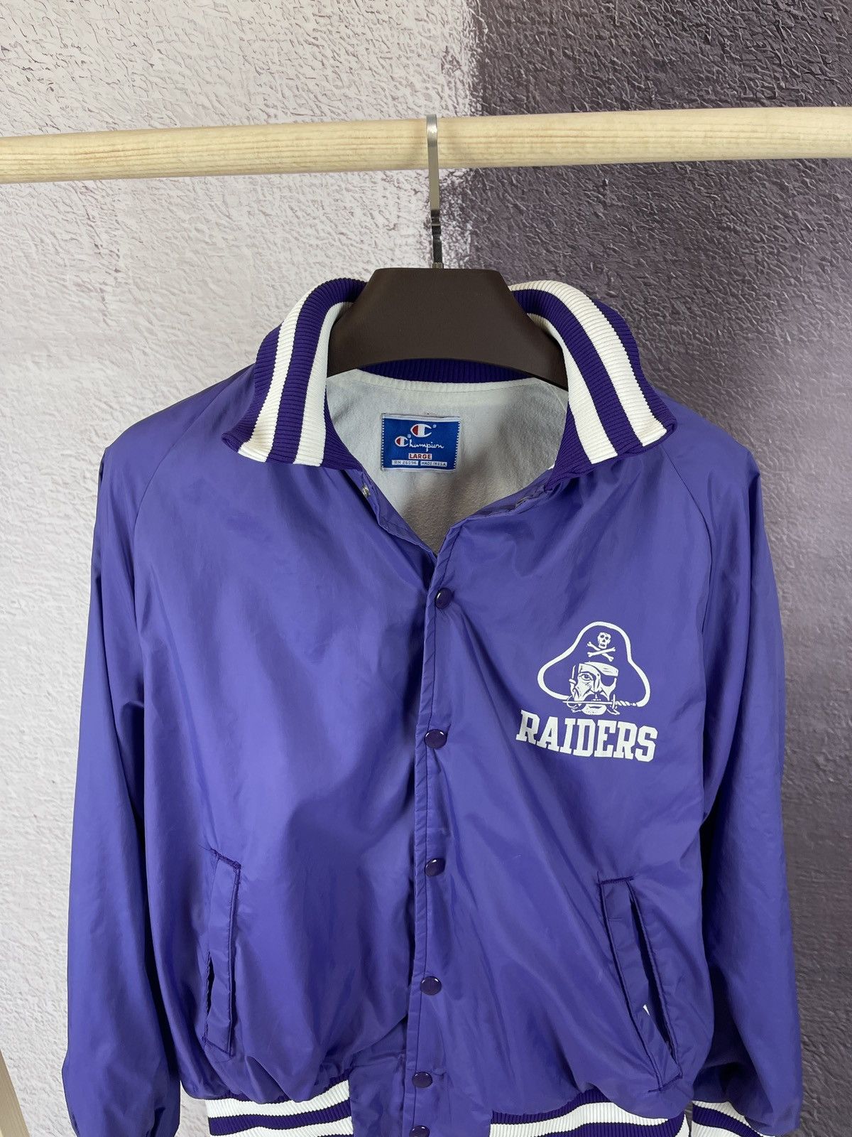 Champion Champion x Raiders Pirates made in USA purple bomber jacket Size US L / EU 52-54 / 3 - 4 Thumbnail