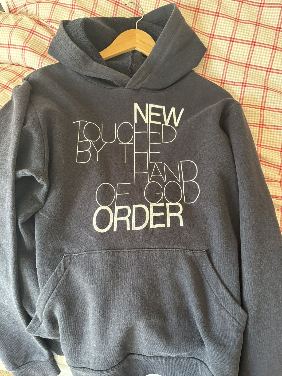 Raf Simons AW03 CLOSER TOUCHED BY THE HAND OF GOD NEW ORDER HOODIE