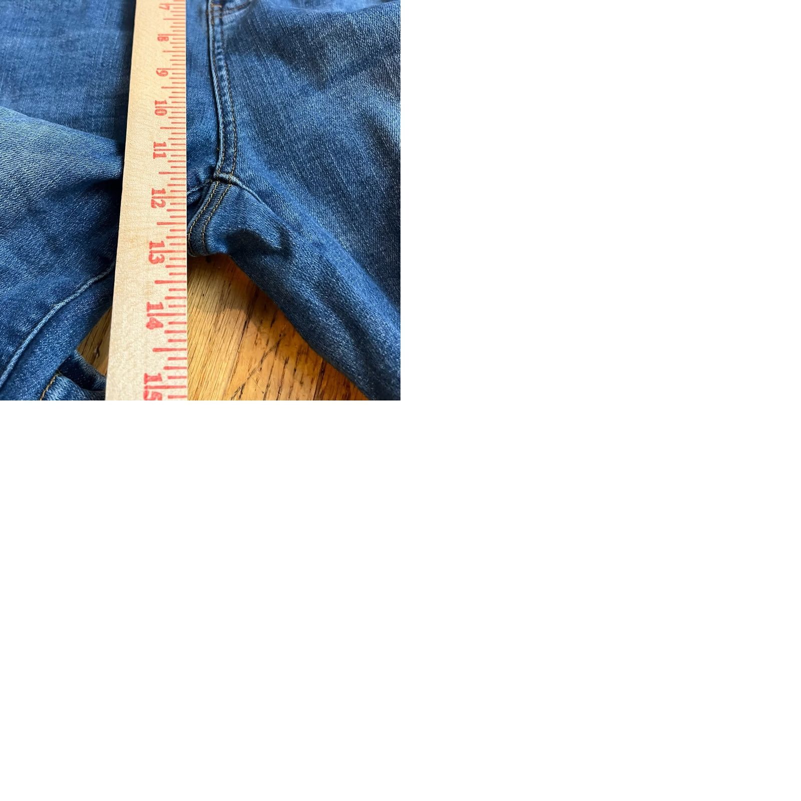 Vintage Judy Blue Jeans Womens 15/32 Jeans Ankle High Rise Skinny Blue Rainbow Trim Womens Girls Size 36" / US 14 / IT 50 - 9 Thumbnail
