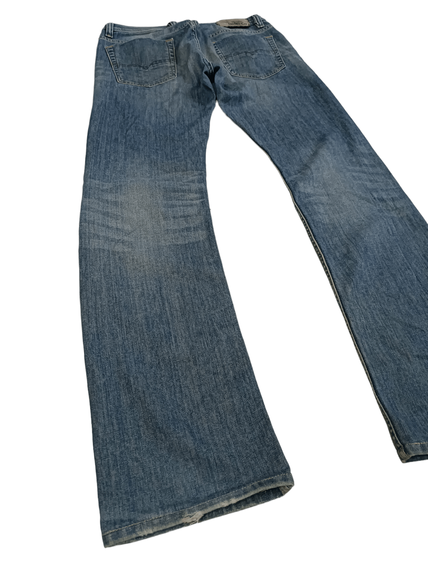 image of Diesel Distressed Viker-R-Box Regular Straight Jeans in Denim, Men's (Size 30)
