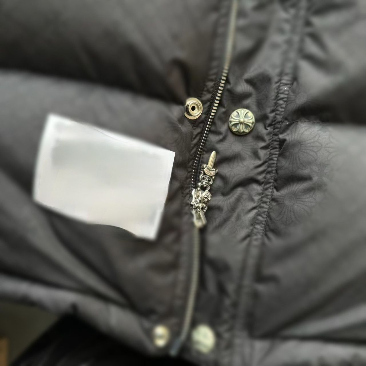 Chrome Hearts Chrome Hearts Black Tonal Monogram Cross Pattern Puffer Vest Size US XXL / EU 58 / 5 - 9 Thumbnail