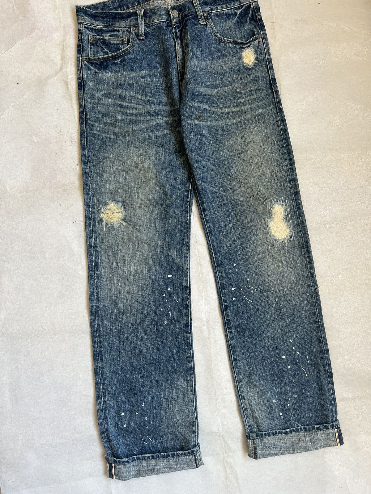 Global Work Paint Splatter Global Work Selvedge Denim Inspire By Kapital Size US 33 - 3 Thumbnail