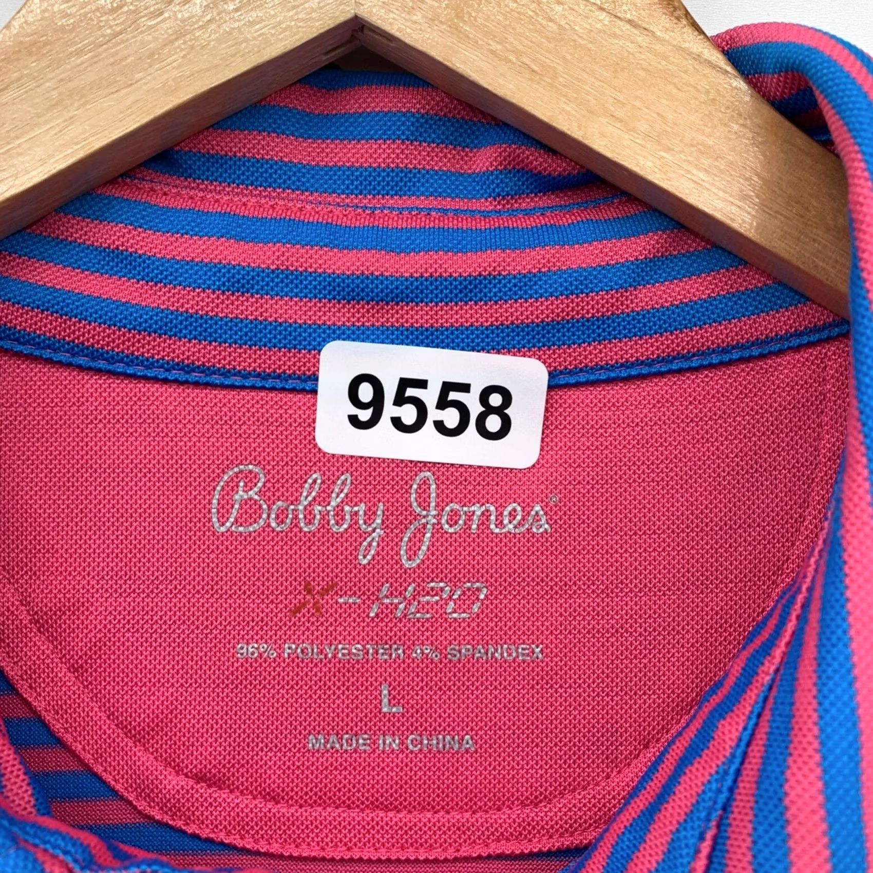 Vintage Bobby Jones Polo Shirt Men L Purple Pink Striped Briar Ridge Size US L / EU 52-54 / 3 - 6 Thumbnail