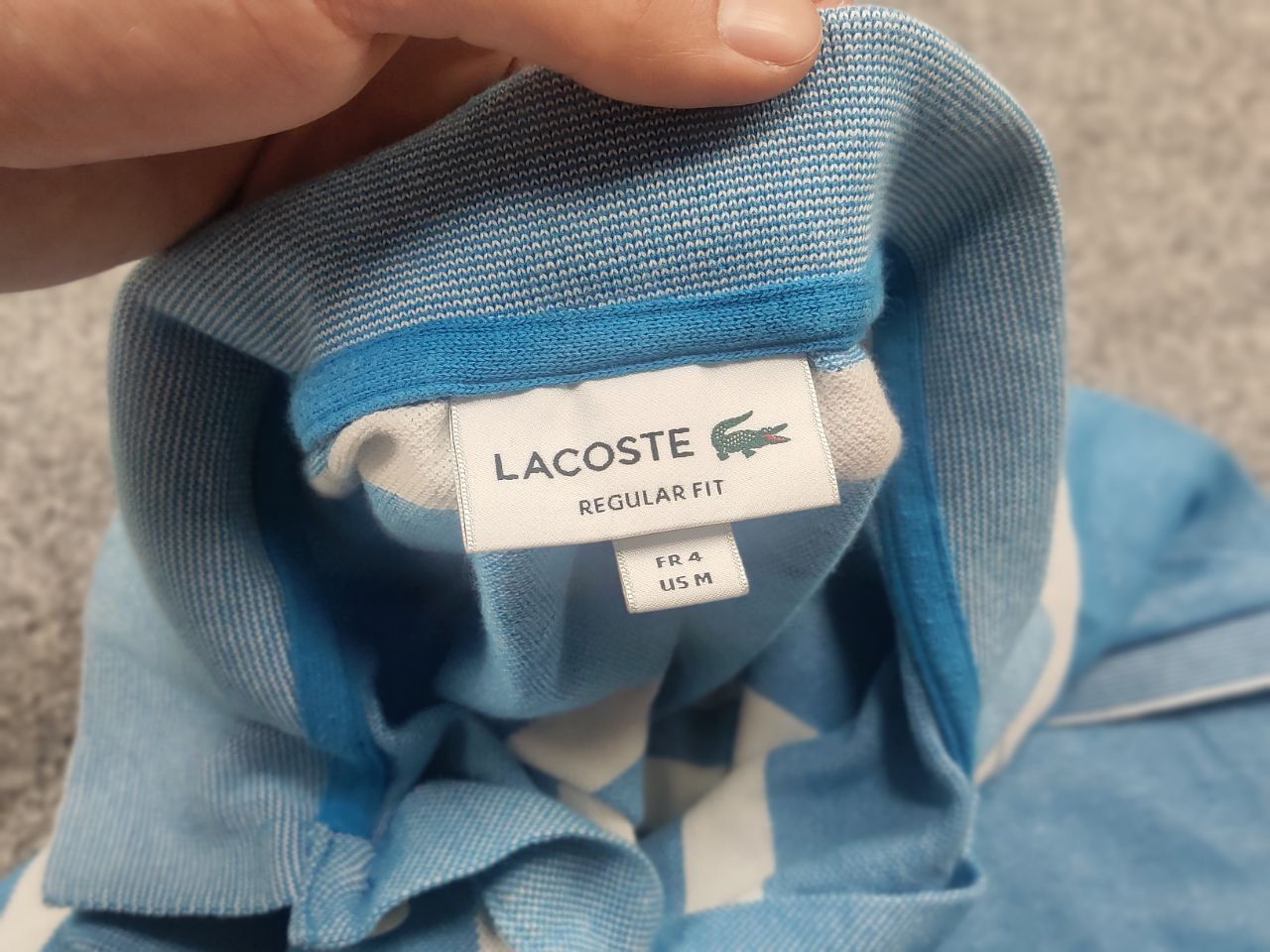 Lacoste Lacoste Regular Fit striped blue polo shirt Vintage Tee Size US M / EU 48-50 / 2 - 10 Thumbnail