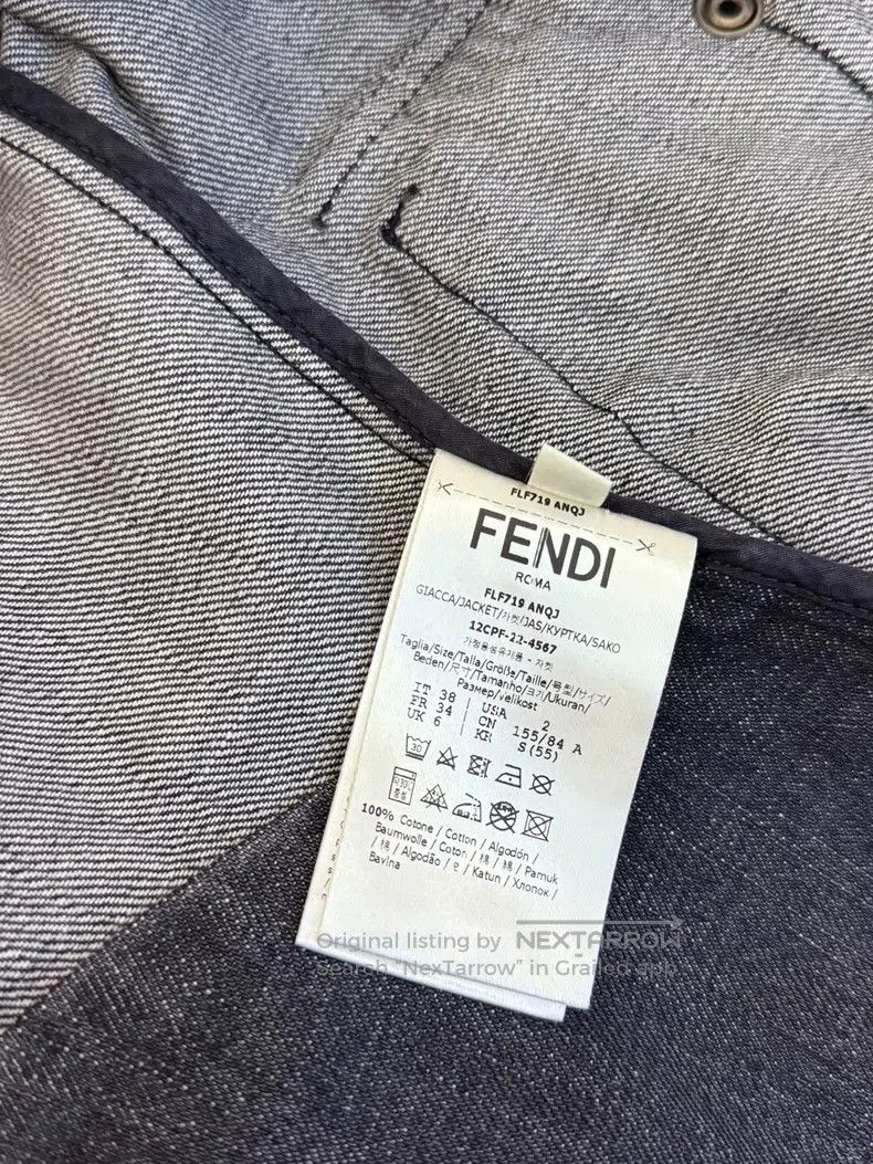 Fendi Fendi Runway style jacket, biker style, invisible zipper c Size XXS / US 00 / IT 34 - 4 Thumbnail