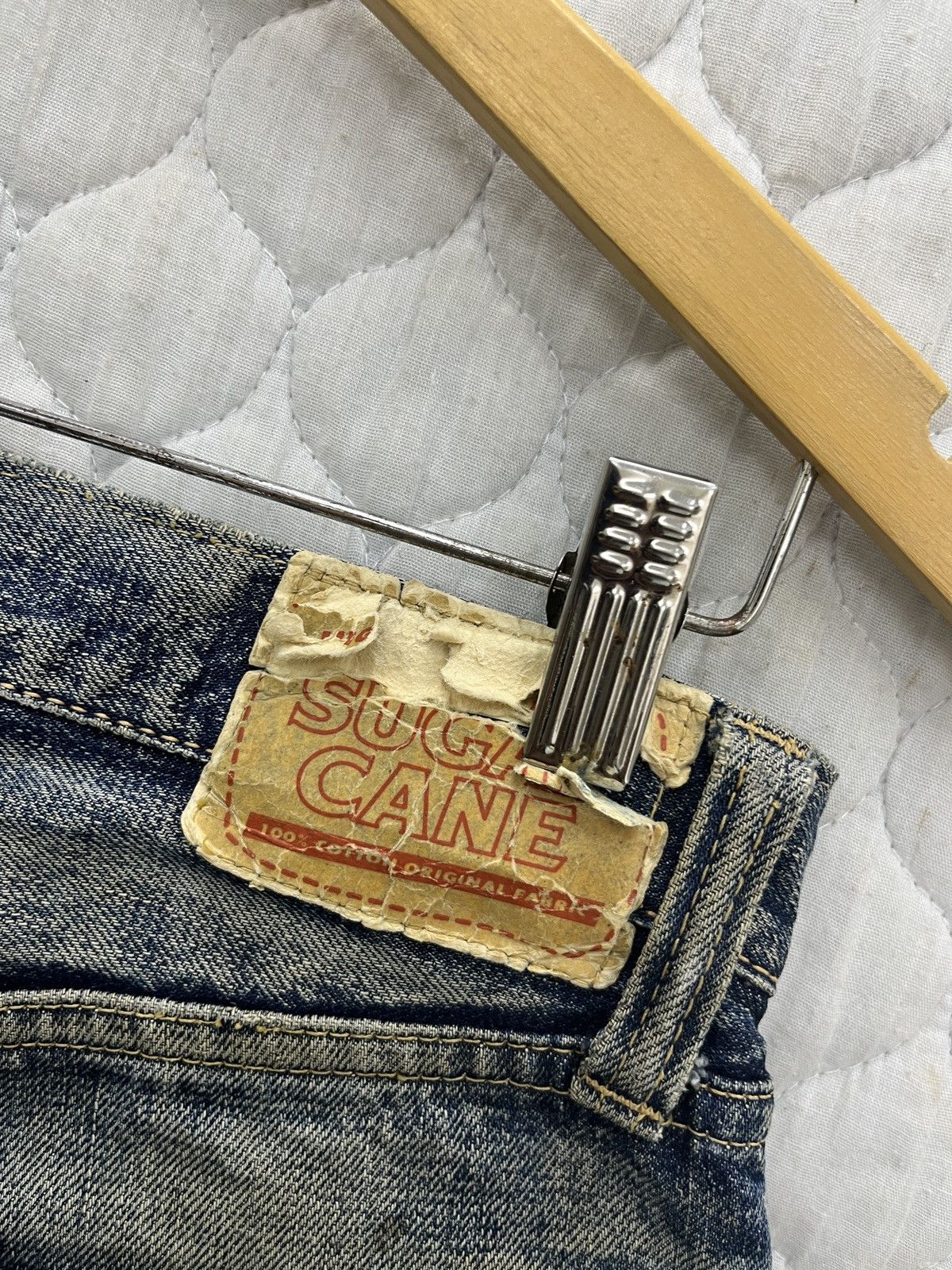 Sugar Cane 🔥🔥🔥RARE VTG SUGAR CANE DISTRESSED SELVEDGE DENIM Size US 29 - 14 Thumbnail