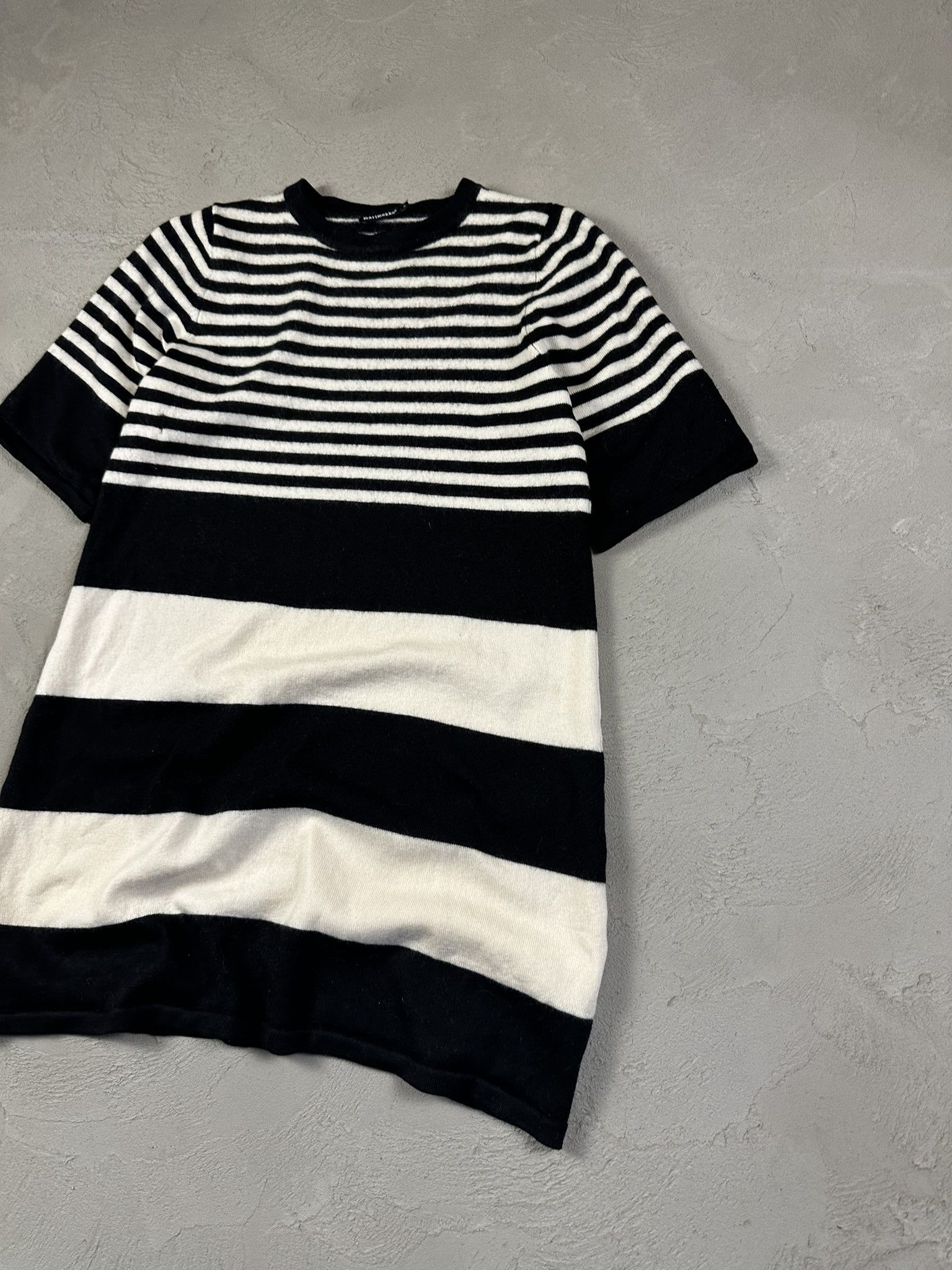 Designer × Japanese Brand × Marimekko Marimekko Wool Knit Stripped T-shirt Size US S / EU 44-46 / 1 - 6 Thumbnail