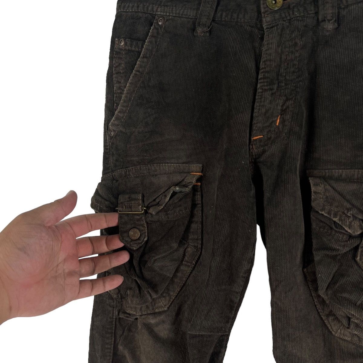 Hysteric Glamour 🔥VINTAGE BIKER PANTS CORDUROY MULTI POCKETS CARGO 505 KHAKI Size US 34 / EU 50 - 6 Thumbnail