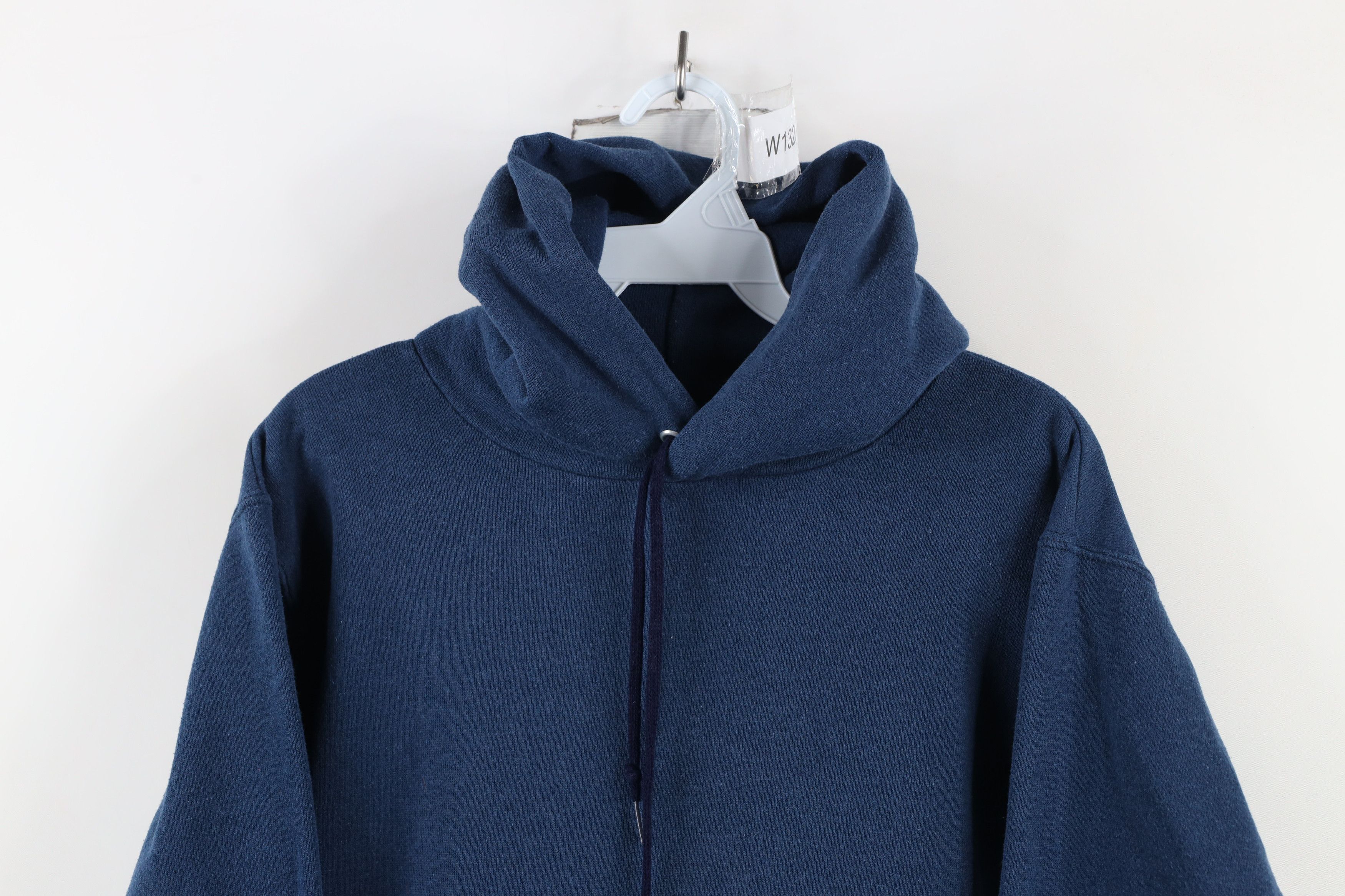 Vintage Vintage 80s 90s Streetwear Blank Hoodie Sweatshirt Blue USA Size US S / EU 44-46 / 1 - 2 Thumbnail