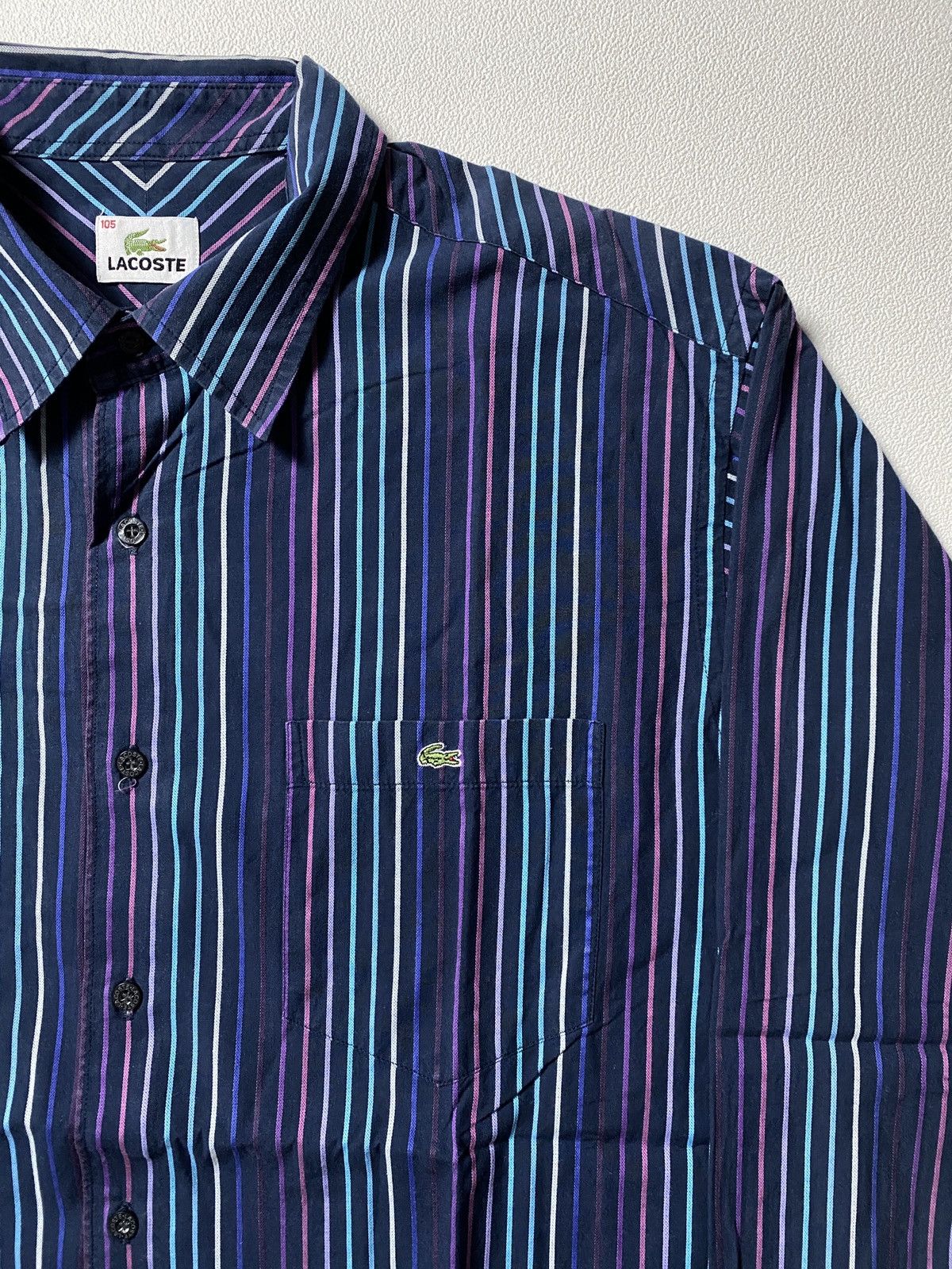 Lacoste Vintage Lacoste Shirt multicoloured striped Size US L / EU 52-54 / 3 - 2 Thumbnail