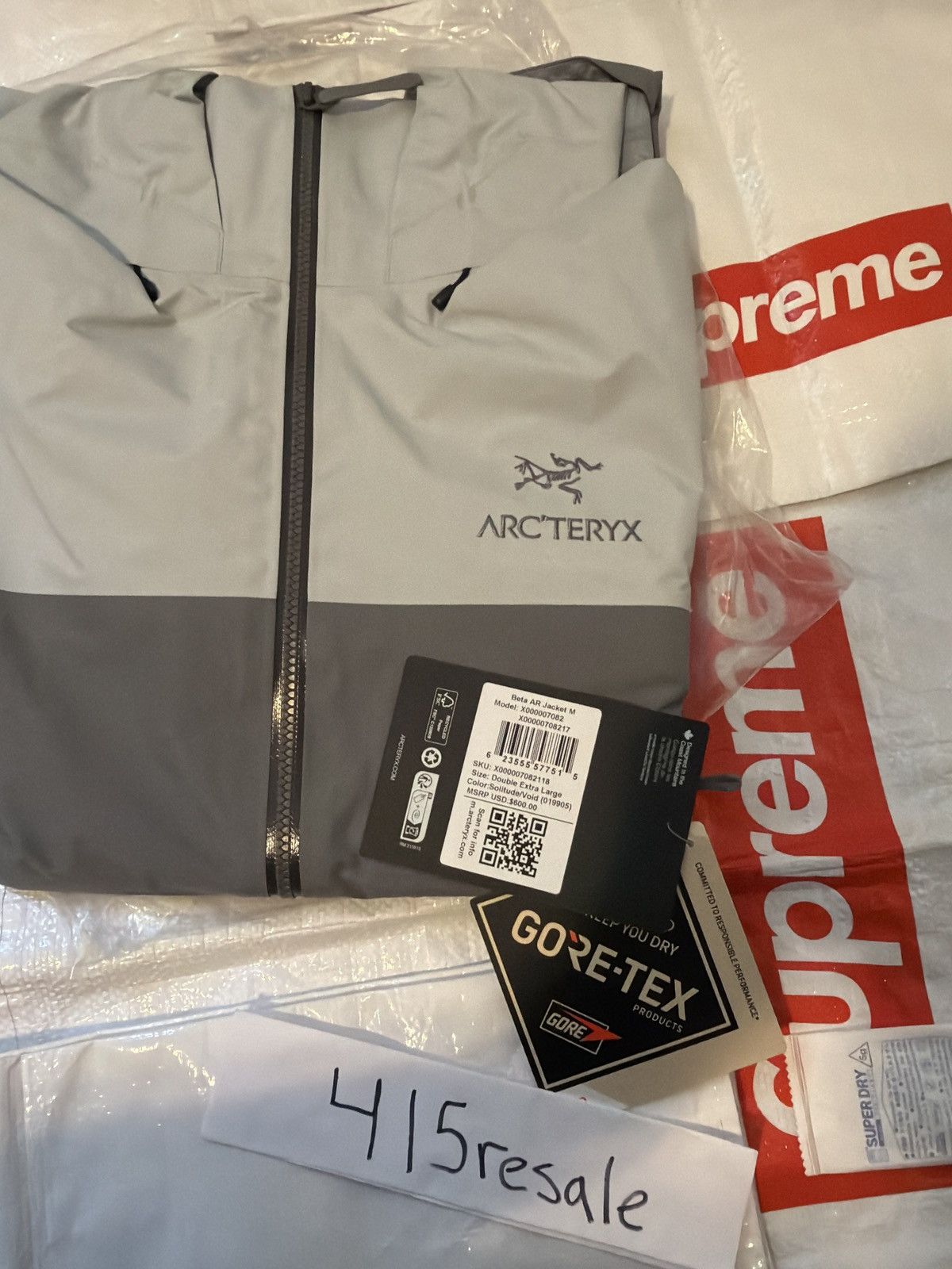 Arc'teryx Arc'teryx Beta AR Jacket Goretex Pro Men’s XXL Solitude Void Size US XXL / EU 58 / 5 - 8 Thumbnail