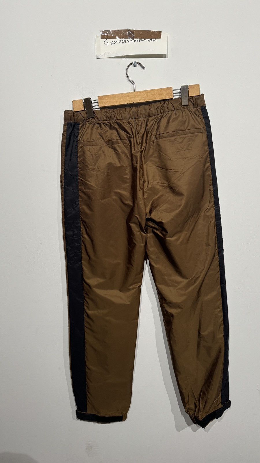 Prada Prada Tan Stripe Nylon Track Pants - Size Medium Size US 32 / EU 48 - 3 Thumbnail