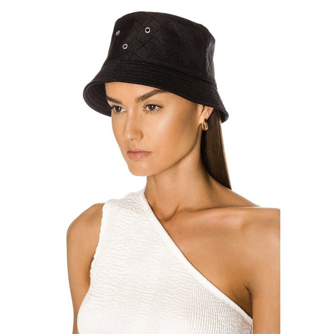 Bottega Veneta NWT Bottega Veneta Intrecciato Jacquard Bucket Hat in Black Size ONE SIZE - 3 Thumbnail