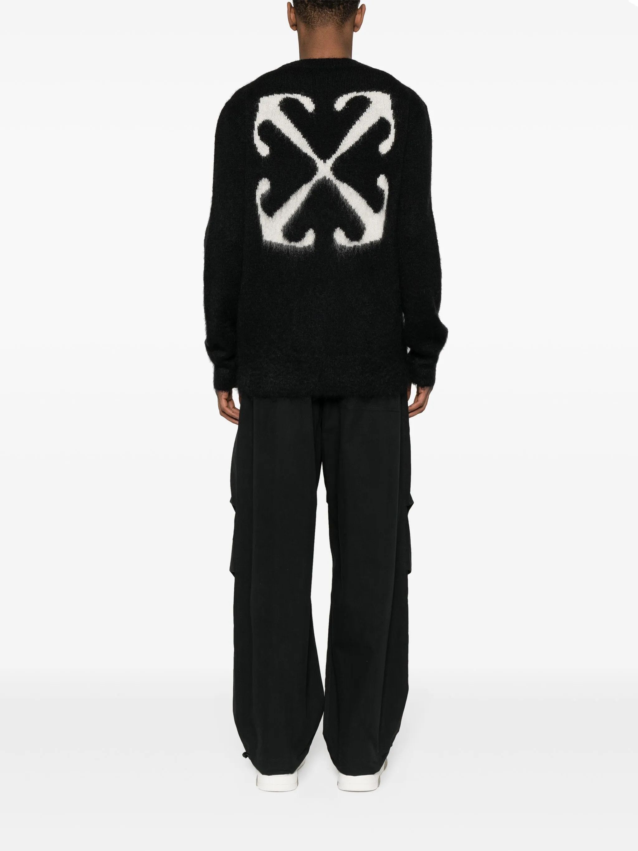 Off-White o1y0325 Crewneck Sweater in Black Size US L / EU 52-54 / 3 - 5 Thumbnail