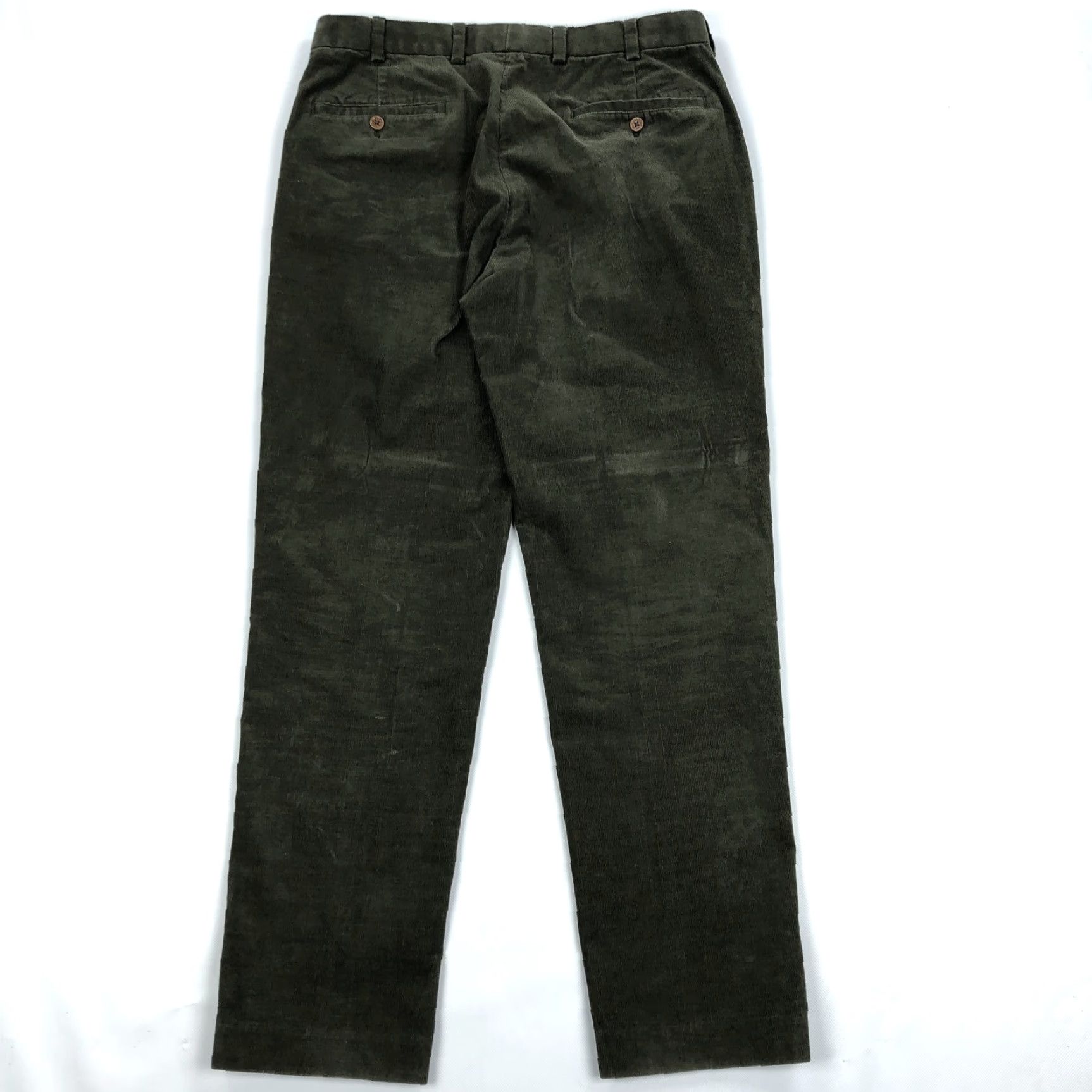 Brooks Brothers Brooks Brothers Clark Men's Green Corduroy Flat Front Pants W34 L32 Stretch Size US 34 / EU 50 - 3 Thumbnail