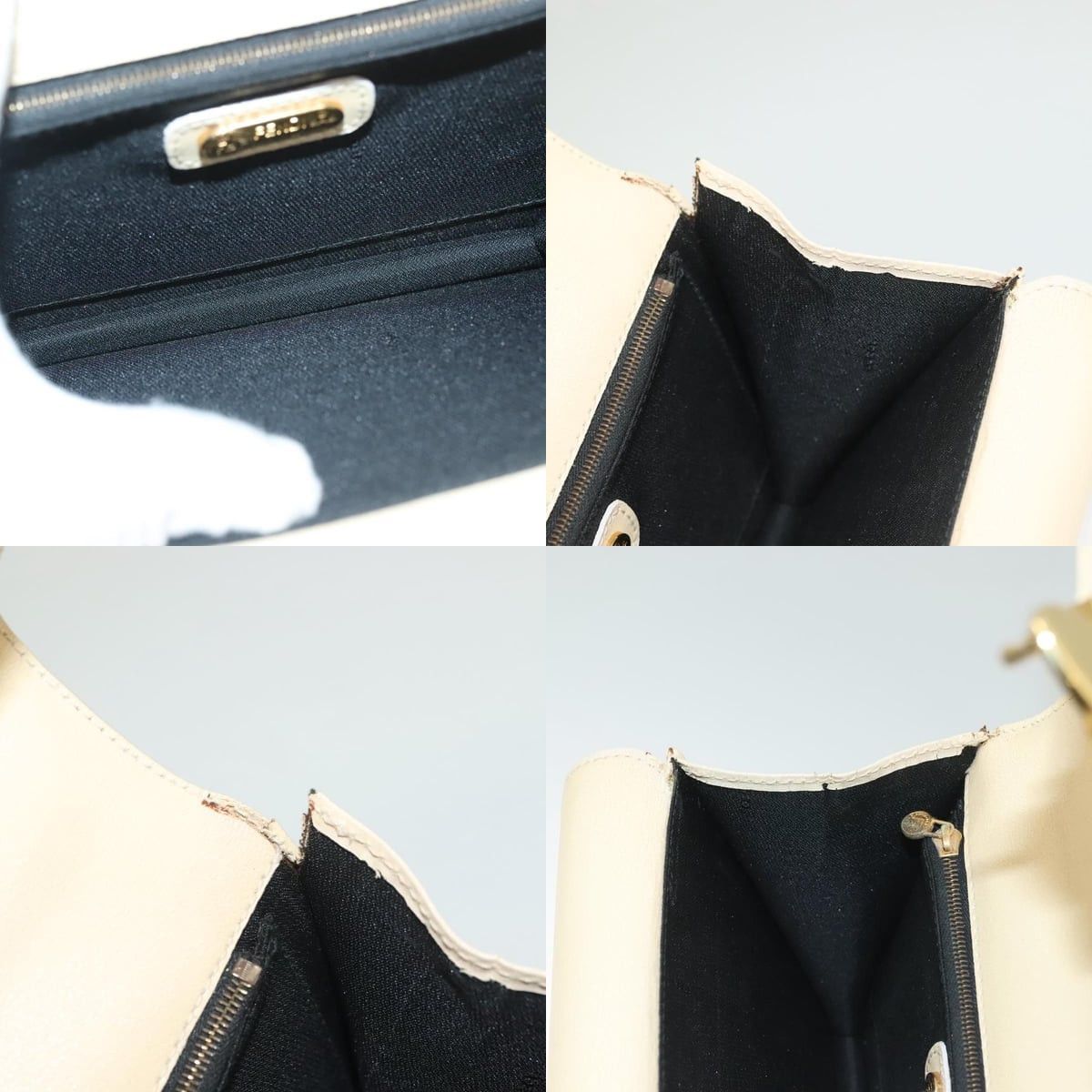 Fendi FENDI Zucca Canvas Hand Bag Canvas Leather Beige Gold Size ONE SIZE - 12 Thumbnail