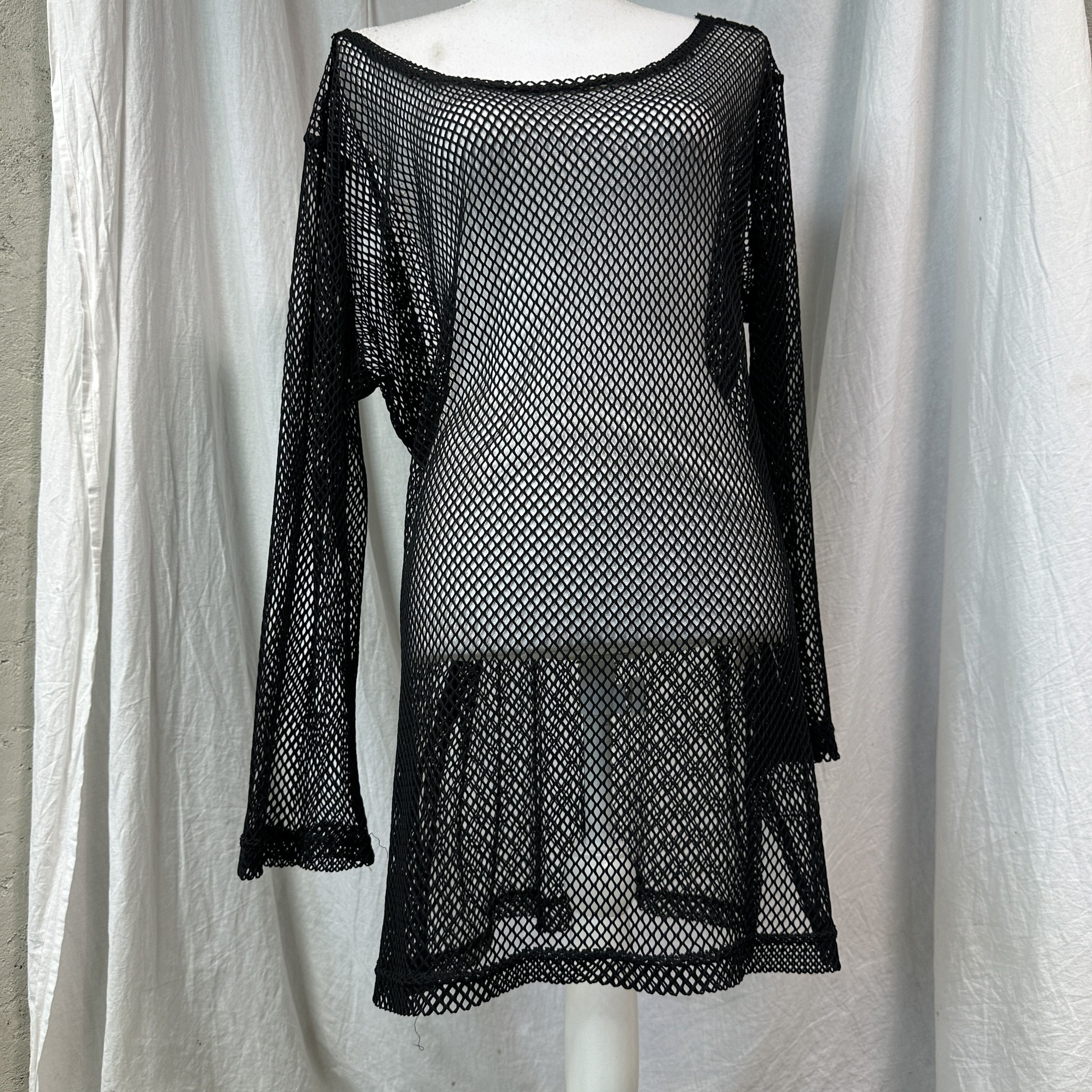 Vintage Vintage Avant Garde Layering Mesh Crochet Top / Dress 00s Size XL / US 12-14 / IT 48-50 - 3 Thumbnail
