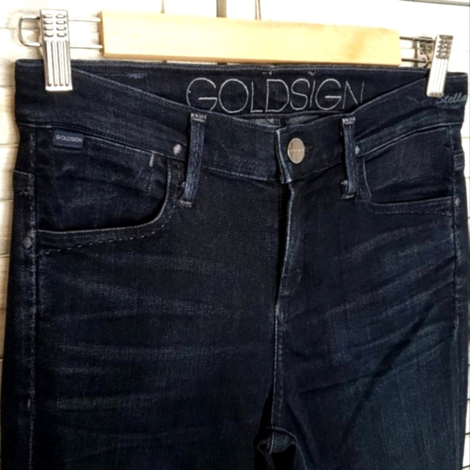 GOLDSIGN Goldsign Stella Flare High Rise Jeans 26 Regular Stretch Size 26" / US 2 / IT 38 - 5 Thumbnail