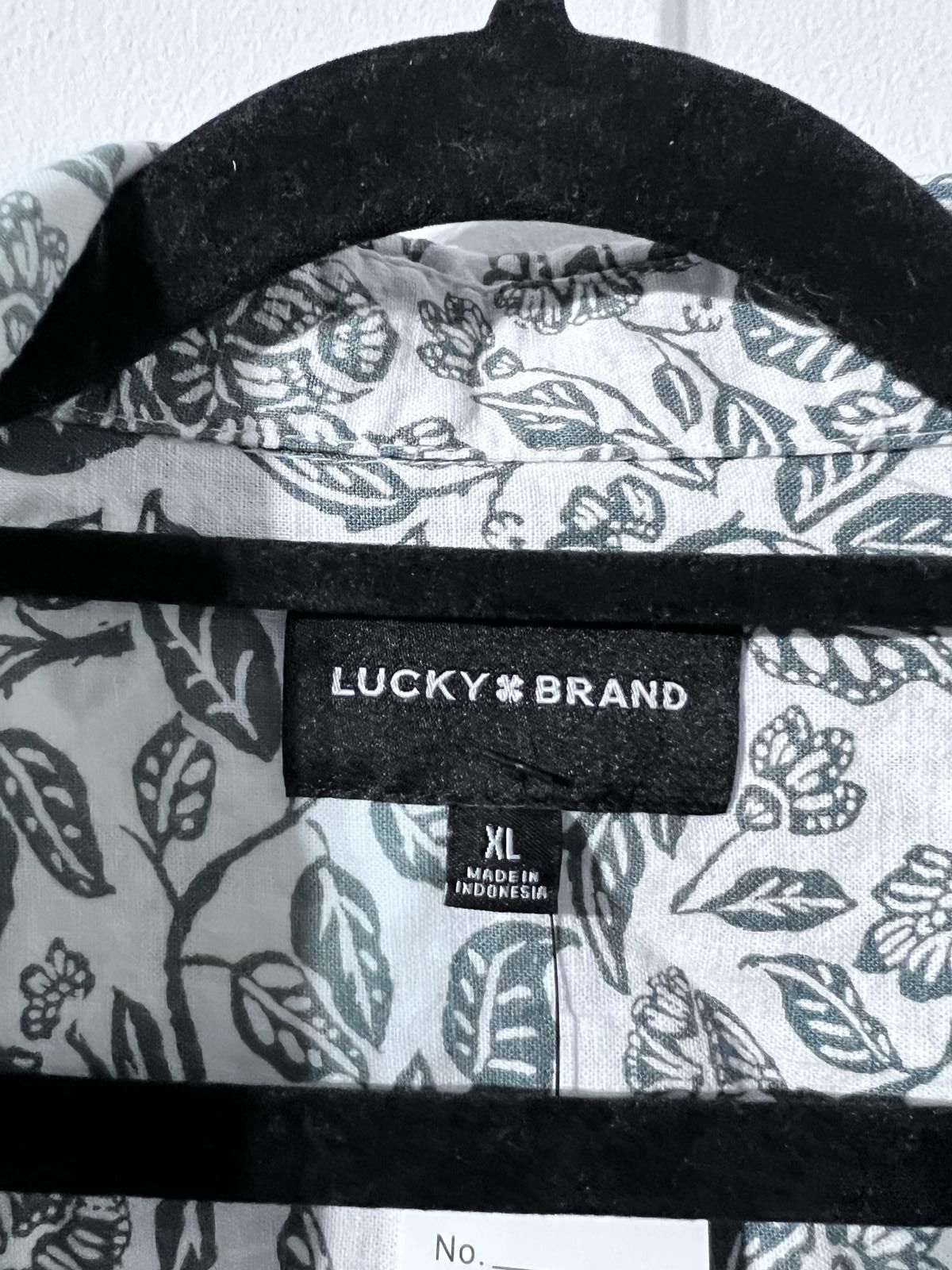 Lucky Brand Lucky Brand Floral Short Sleeve Shirt XL Linen Blend Size US XL / EU 56 / 4 - 3 Thumbnail