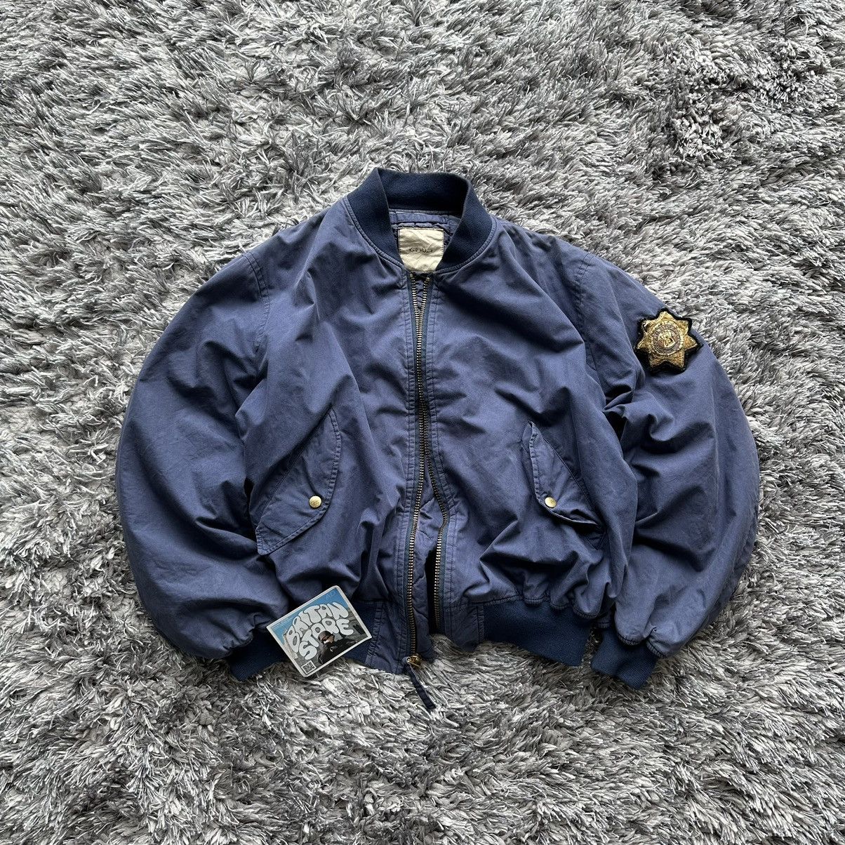 image of Karl Helmut Vintage Bomber in Blue, Men's (Size Medium)