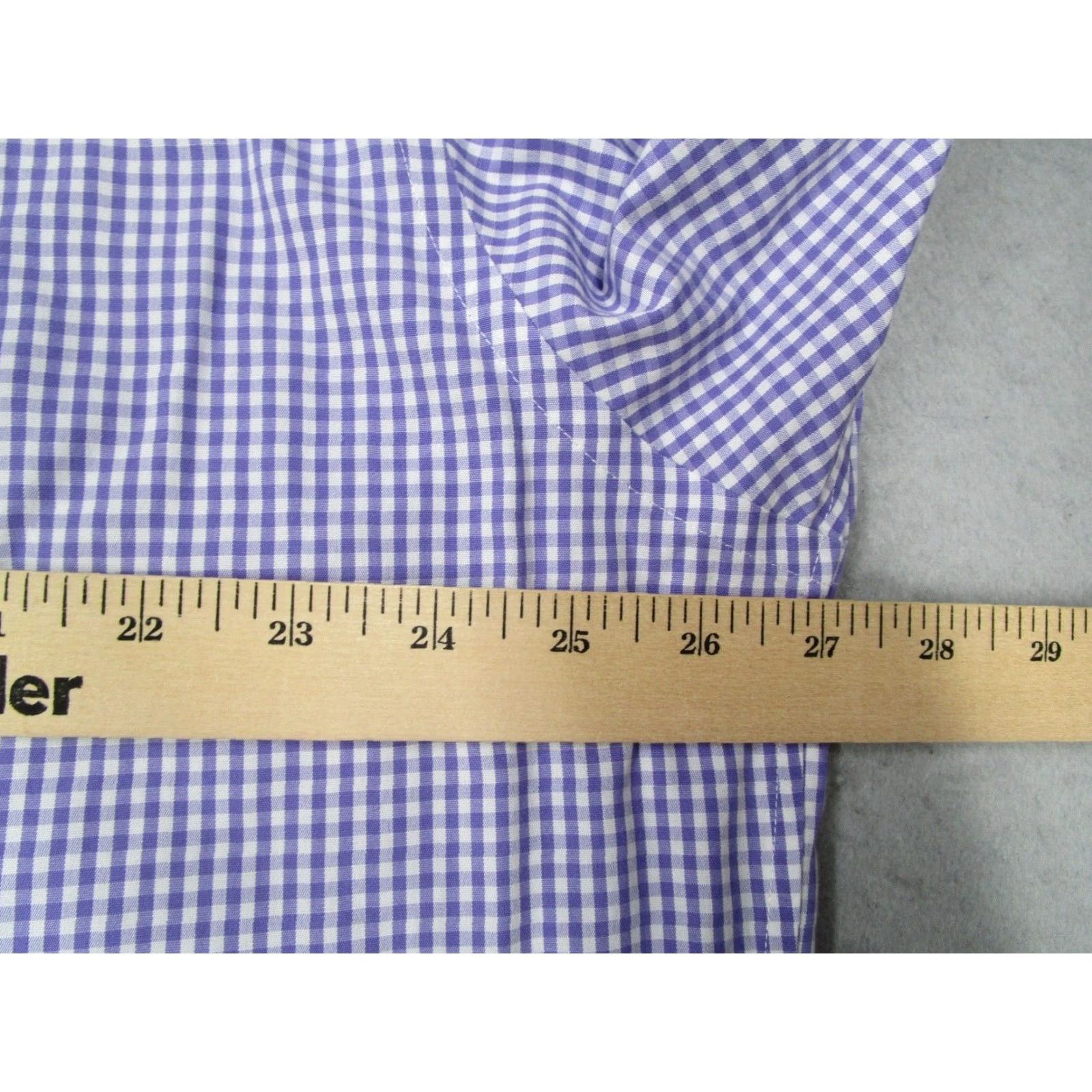 Brooks Brothers VINTAGE? No, not vintage. Brooks Brothers Madison Dress Shirt Mens 17.5 34 Purple Button Up Supima Blend Size 34R - 5 Thumbnail