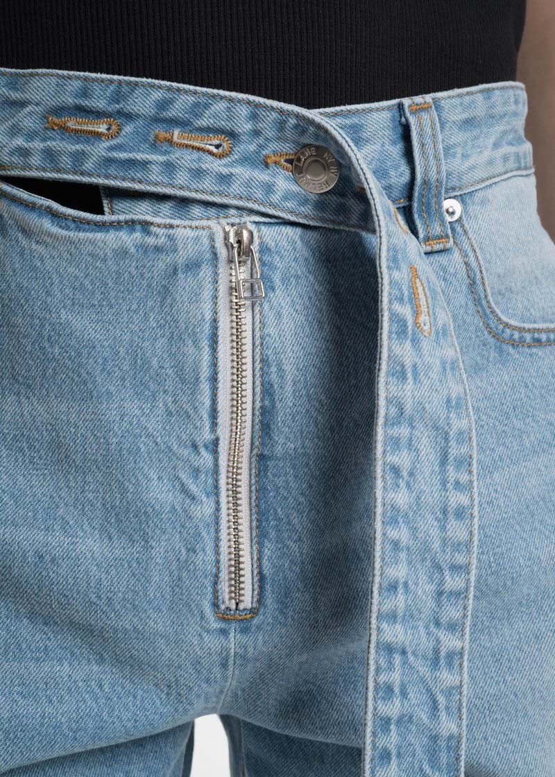Helmut Lang Shayne Oliver Belt Slim Straight Light Blue Jeans Size US 29 - 13 Thumbnail