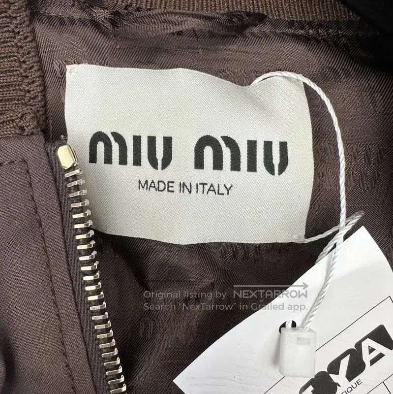 Miu Miu Miu Miu Brown Cropped Jacket for Women . Size XS / US 0-2 / IT 36-38 - 4 Thumbnail