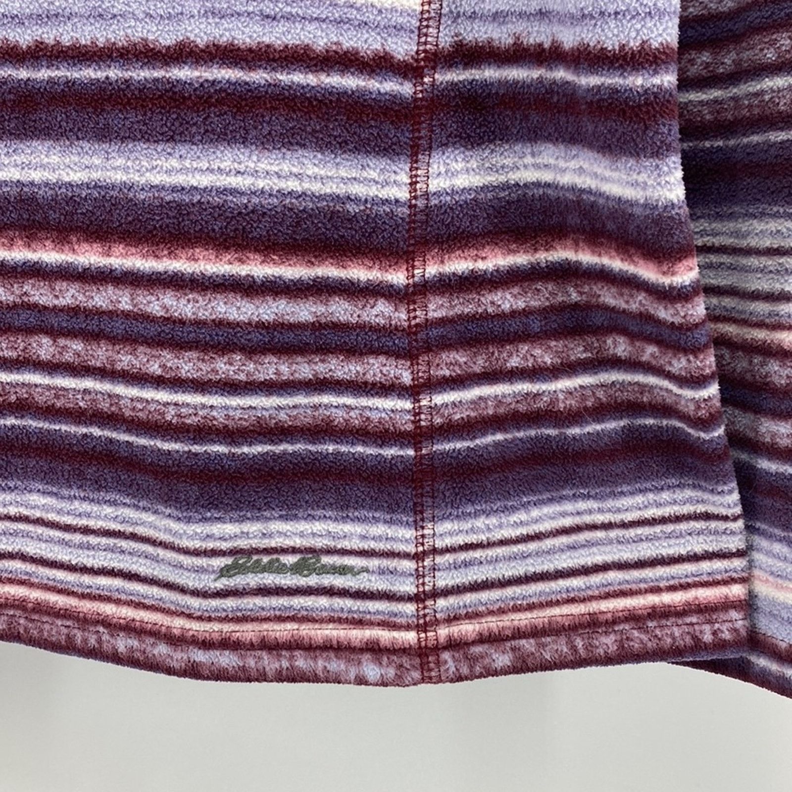 Eddie Bauer Eddie Bauer purple striped fleece quarter zip pullover sz M Size M / US 6-8 / IT 42-44 - 2 Thumbnail