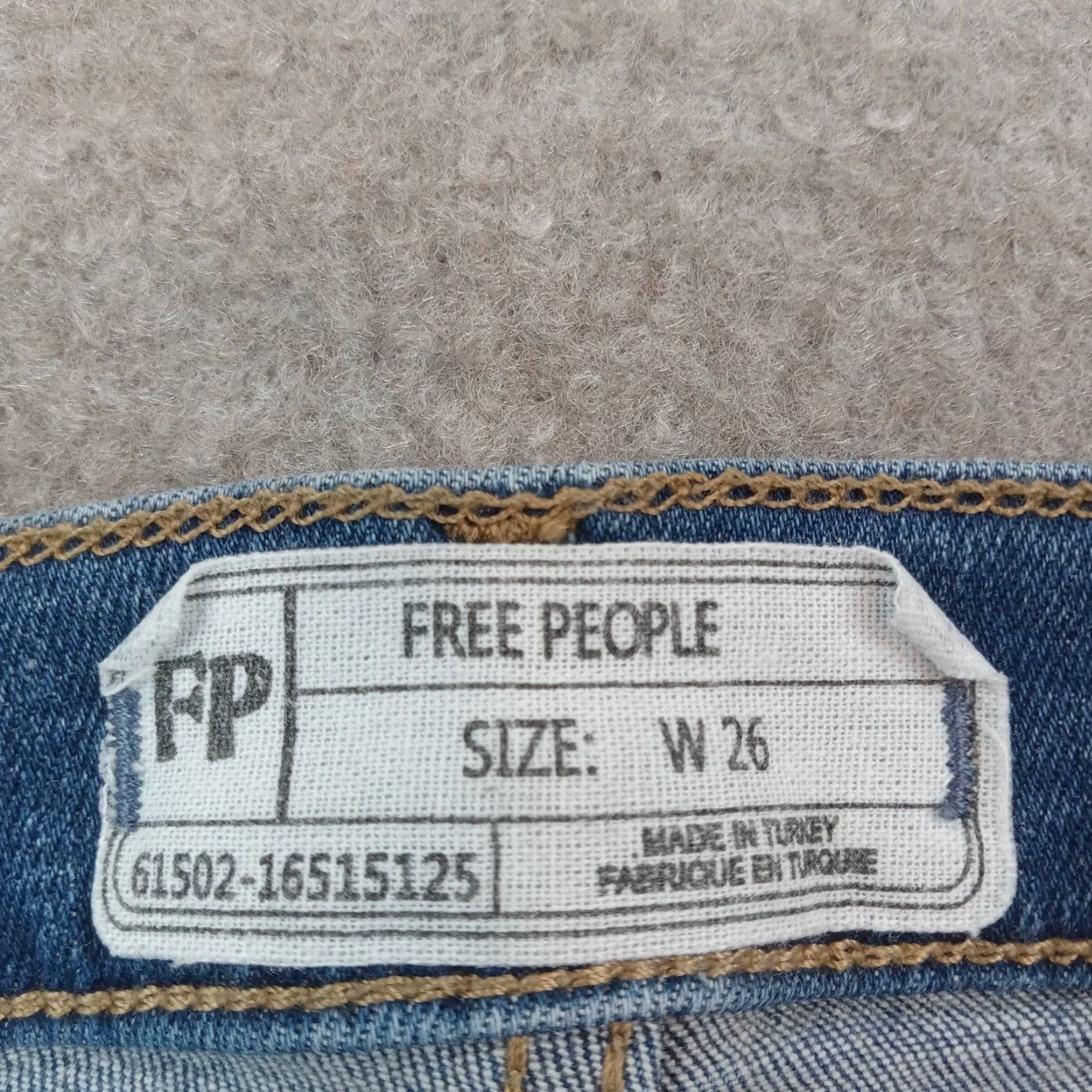 Free People Free People Women's Blue High Rise Skinny Jeans 26 Distressed Frayed Cotton Stretch Size 26" / US 2 / IT 38 - 7 Thumbnail