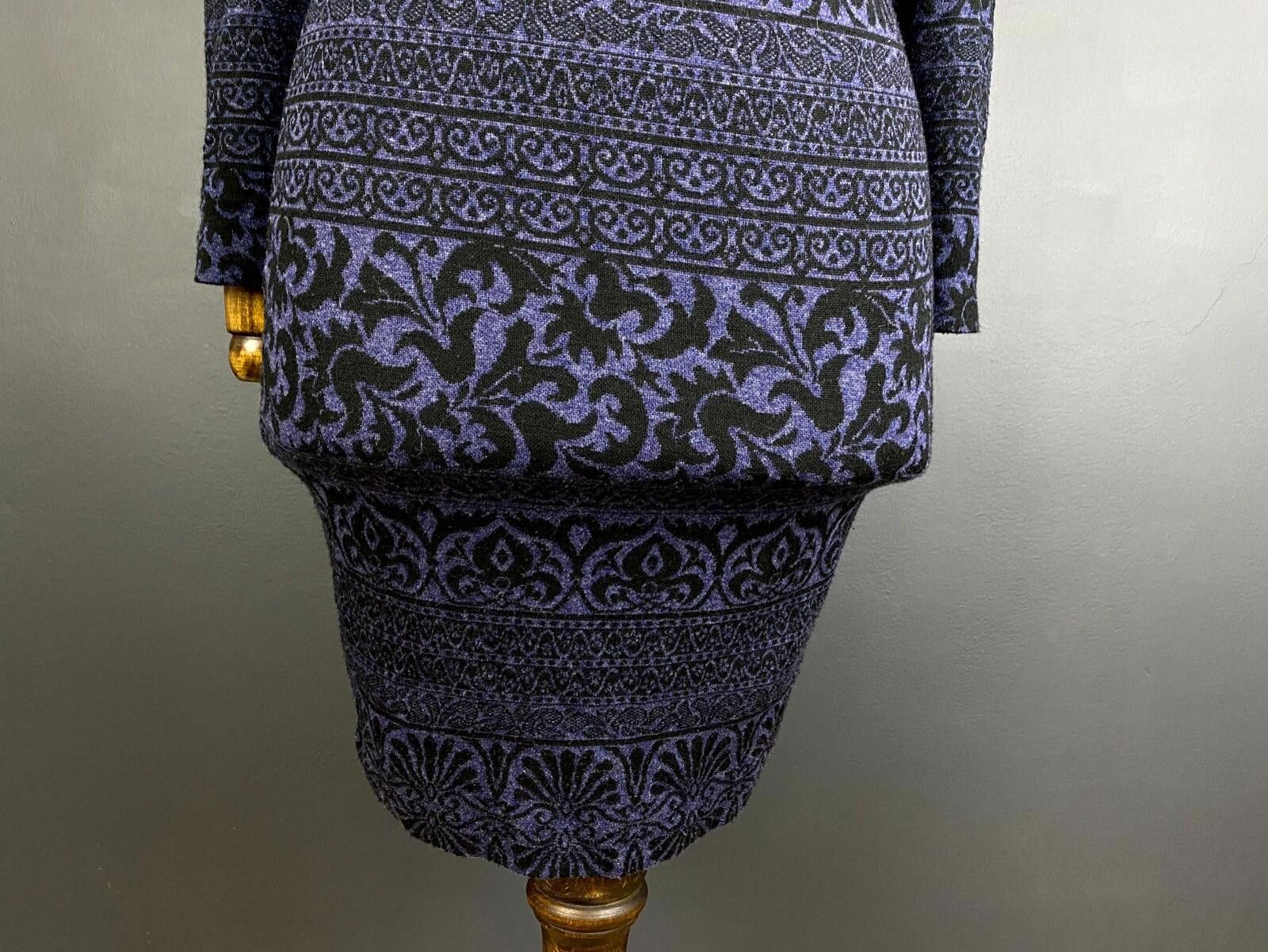 Designer Ana Alcazar Black Floral Evening Aztec Midi Dress Size 34 Size M / US 6-8 / IT 42-44 - 4 Thumbnail