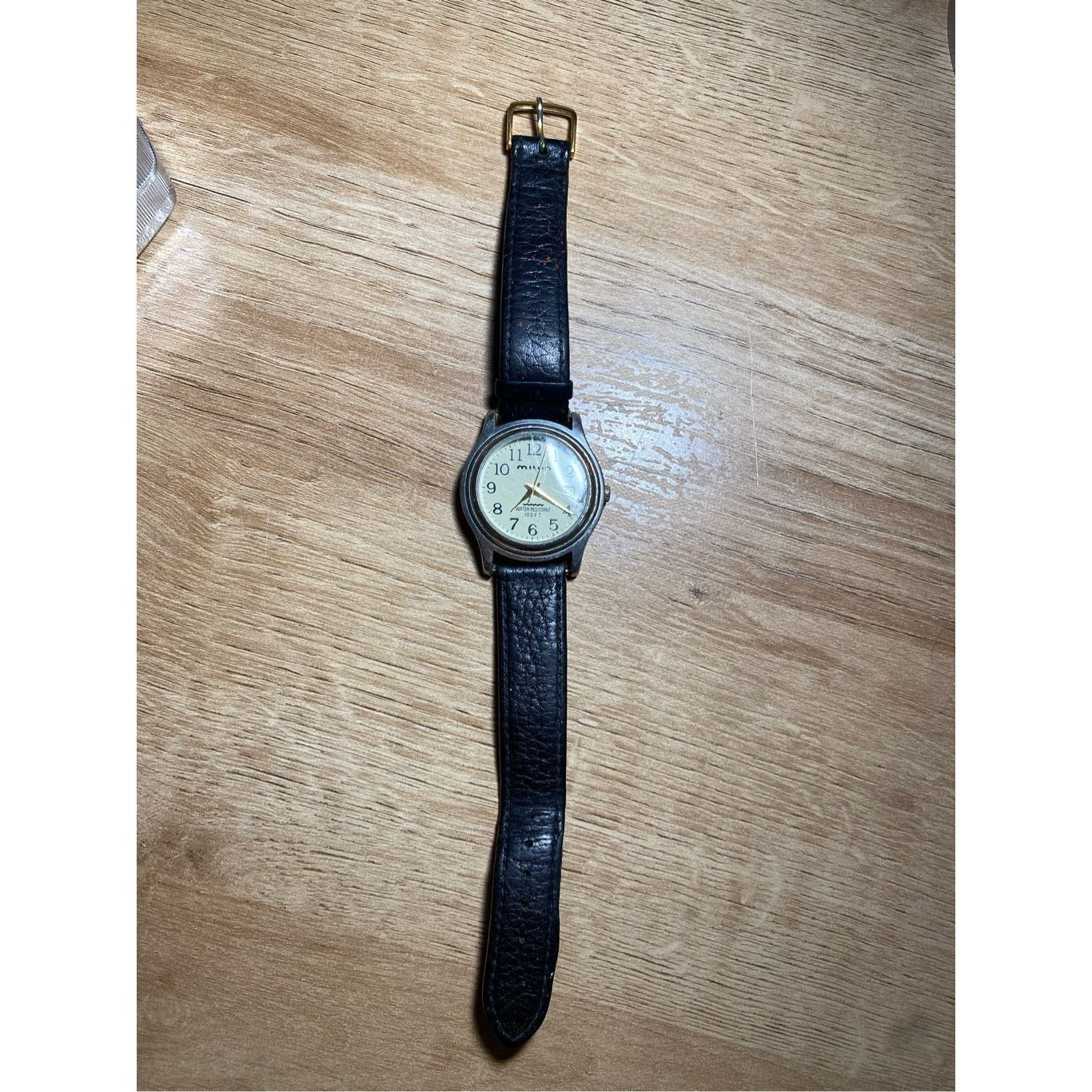Other Milan Black Leather Brand Wristwatch - Silvertone Size ONE SIZE - 2 Thumbnail