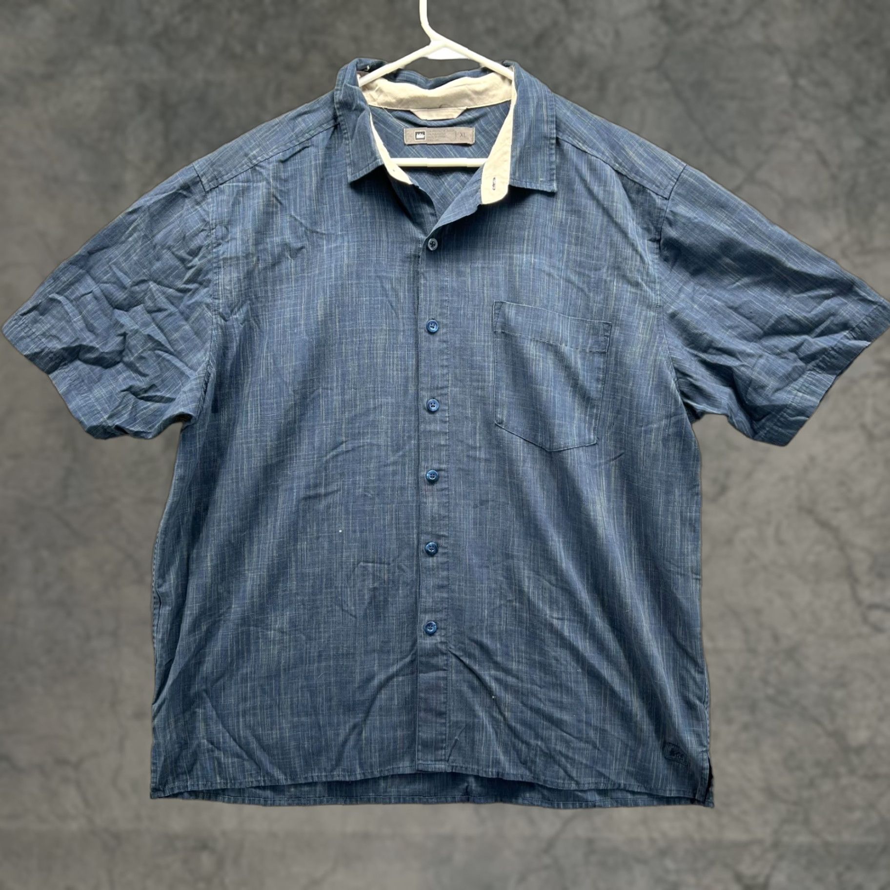Vintage REI Shirt Men XL Blue Striped Button-Down Short Sleeve Outdoor Casual Button-Up Shirt Size US XL / EU 56 / 4 - 1 Thumbnail