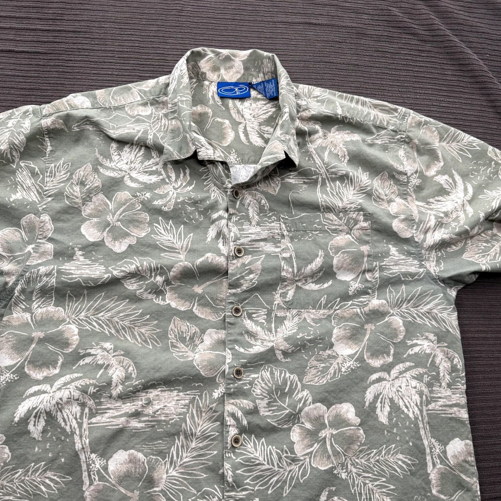 Ocean Pacific Ocean Pacific Shirt Mens XL Multicolor Hawaiian Floral Palm Button Up Casual Size US XL / EU 56 / 4 - 8 Thumbnail