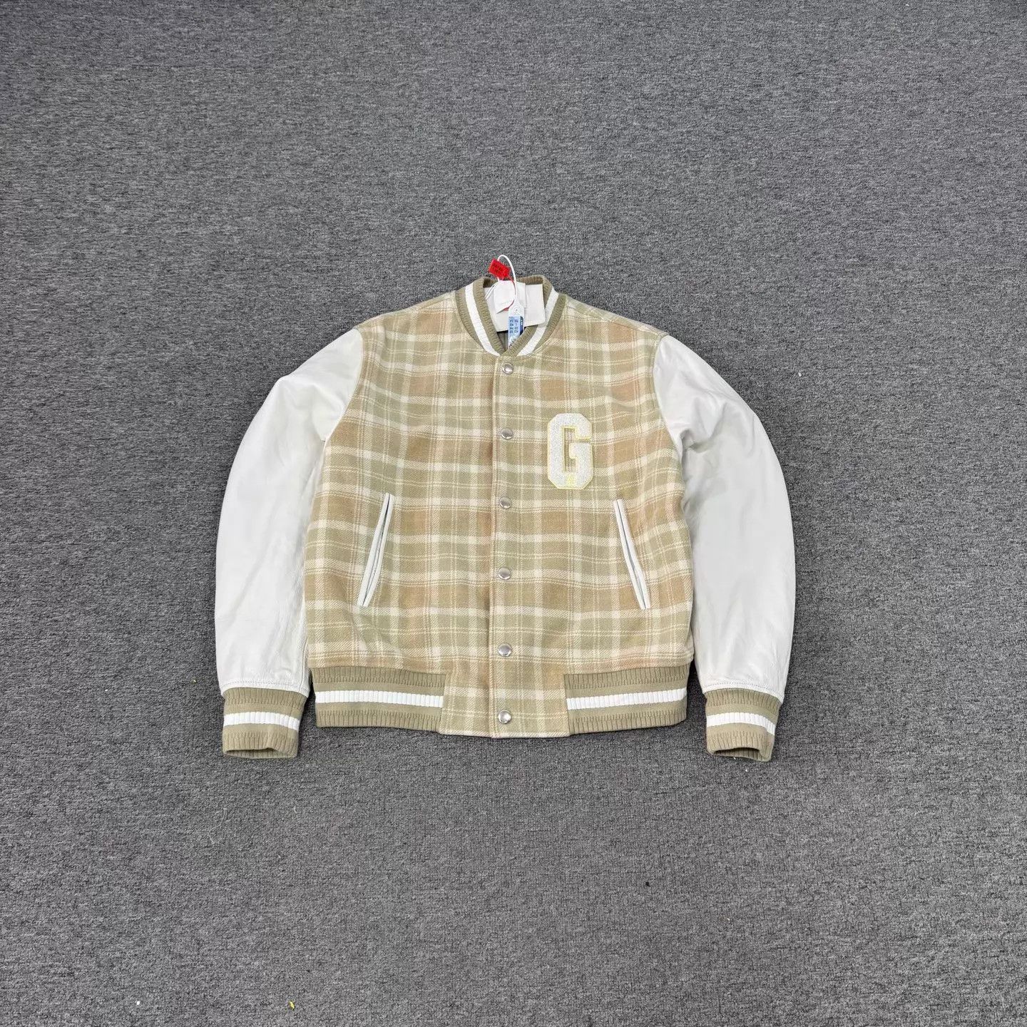 Givenchy Givenchy SS24 4G 46 Wool-Check Leather-Sleeve Baseball Size US S / EU 44-46 / 1 - 1 Thumbnail