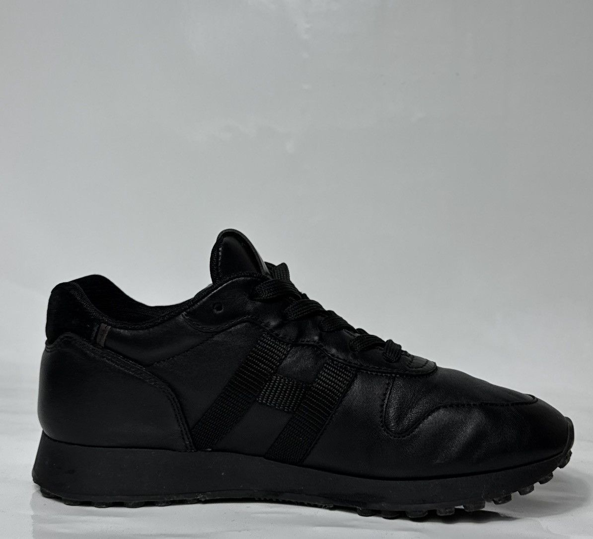 Hogan Hogan Black Leather Casual Sneakers Size 6 26 CM Size US 6 / EU 39 - 4 Thumbnail